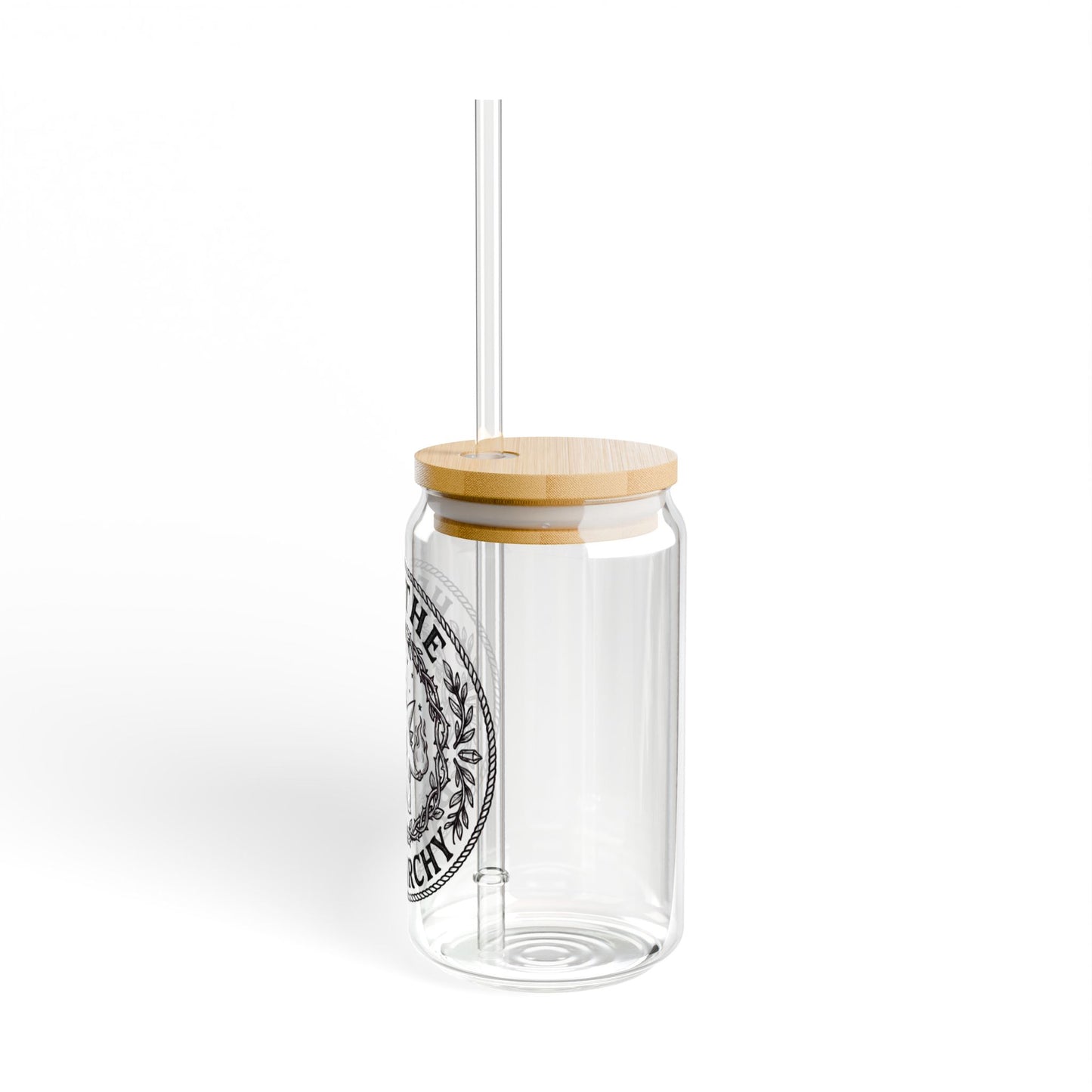 Ghost Halloween Hex the Patriarchy 16oz Glass Sipper Witch Vibe Drinkware with and without lid