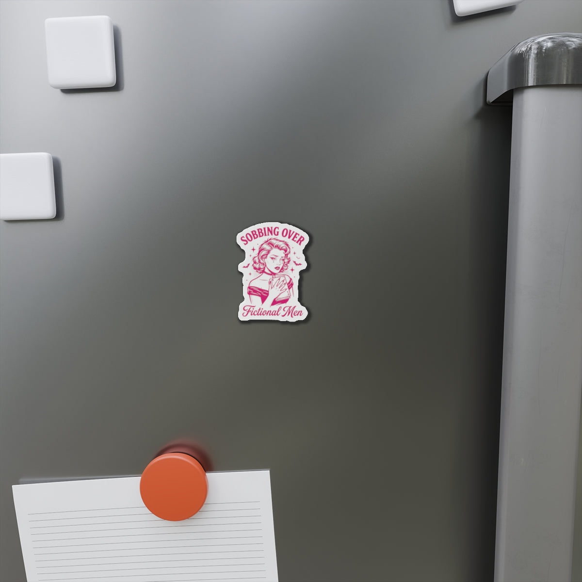 Sobbing Over Fictional Men Die-Cut Magnet