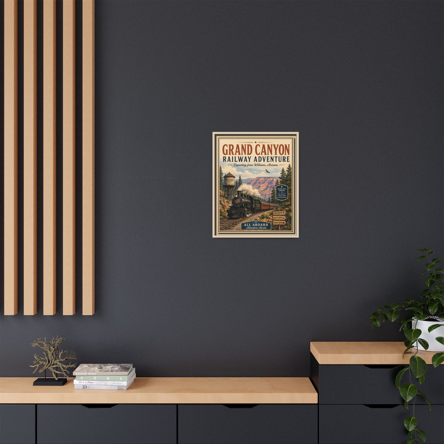 Grand Canyon Railway Adventure Framed Canvas Print