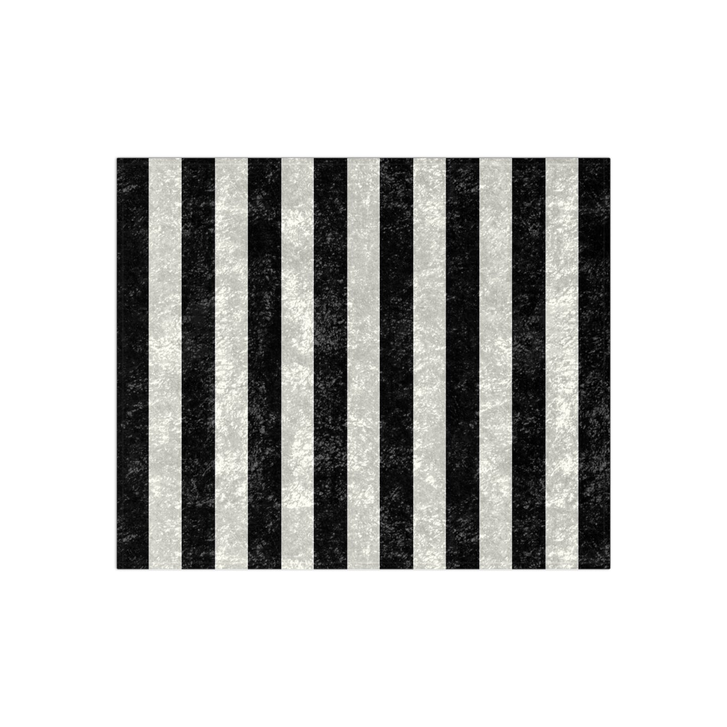 Black & Silver Striped Velvet Throw Blanket, Gothic Home Decor, Modern Stripe Couch Throw, Luxe Crushed Velvet Blanket 50x60
