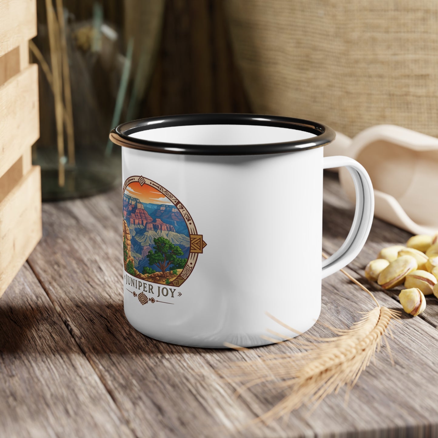 Enamel Camp Cup — Juniper Joy Scenic Canyon Camping Mug