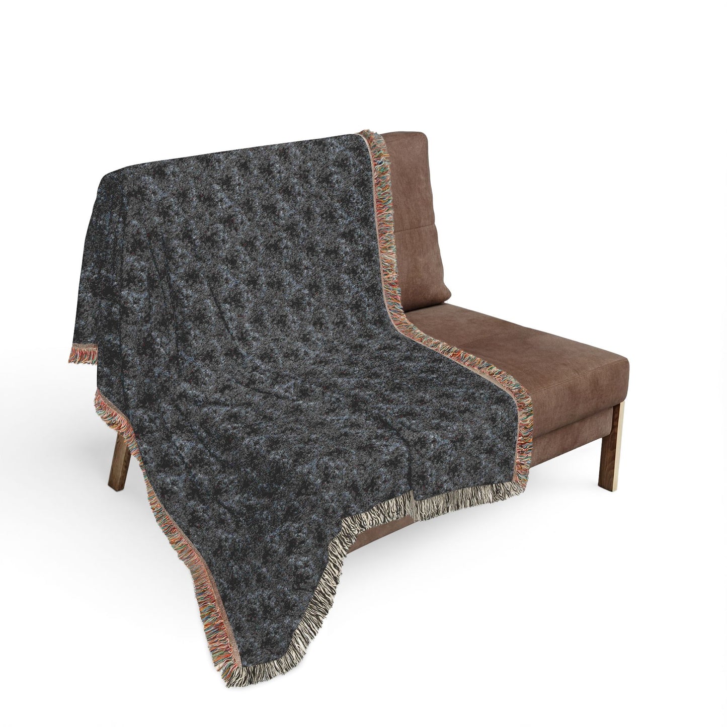 Black Gothic Damask Woven Blanket | Dark Academia Throw | Victorian Gothic Home Decor | Gothic Couch Blanket | Luxury Cotton Throw