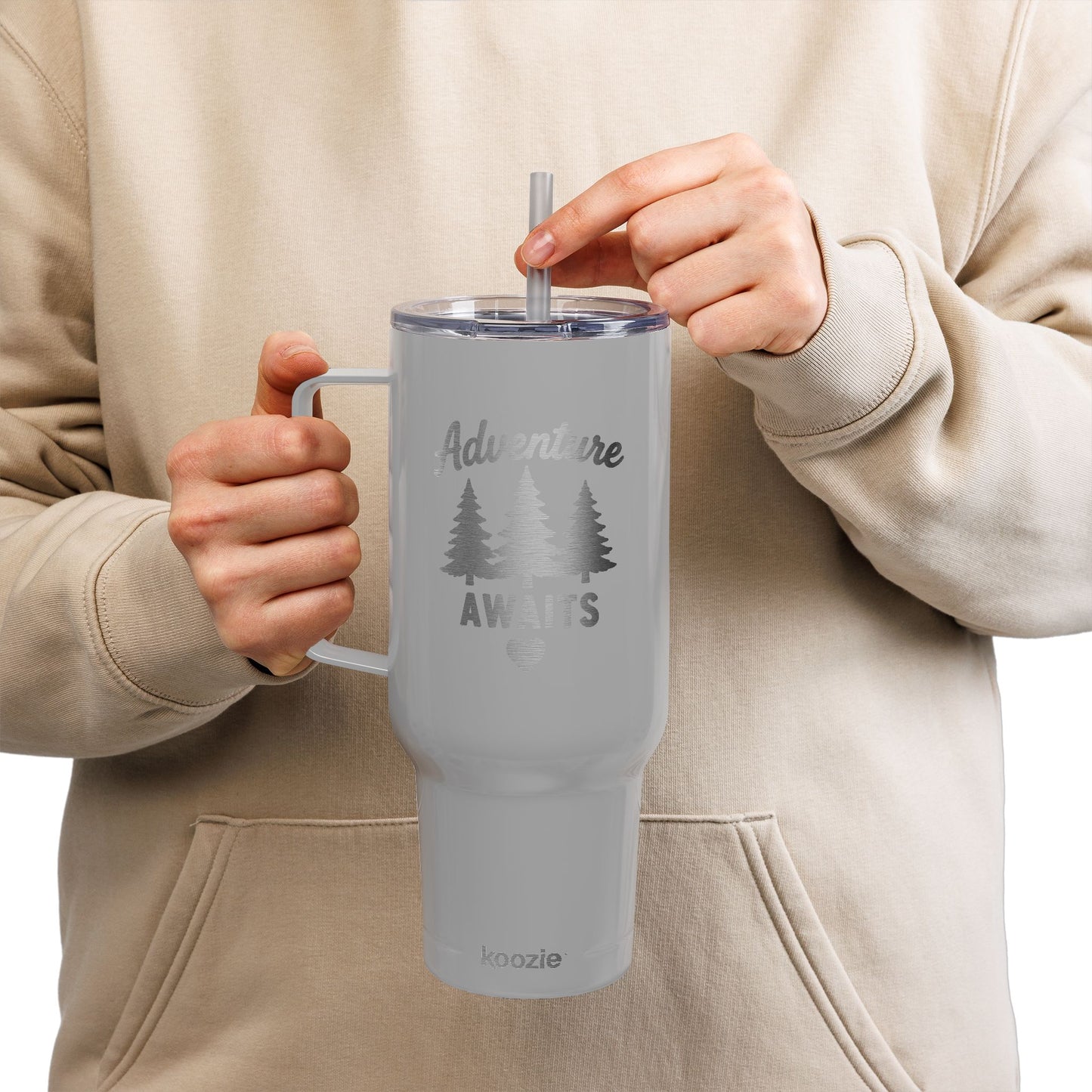 Adventure Awaits 40oz Insulated Tumbler — Engraved Travel Cup