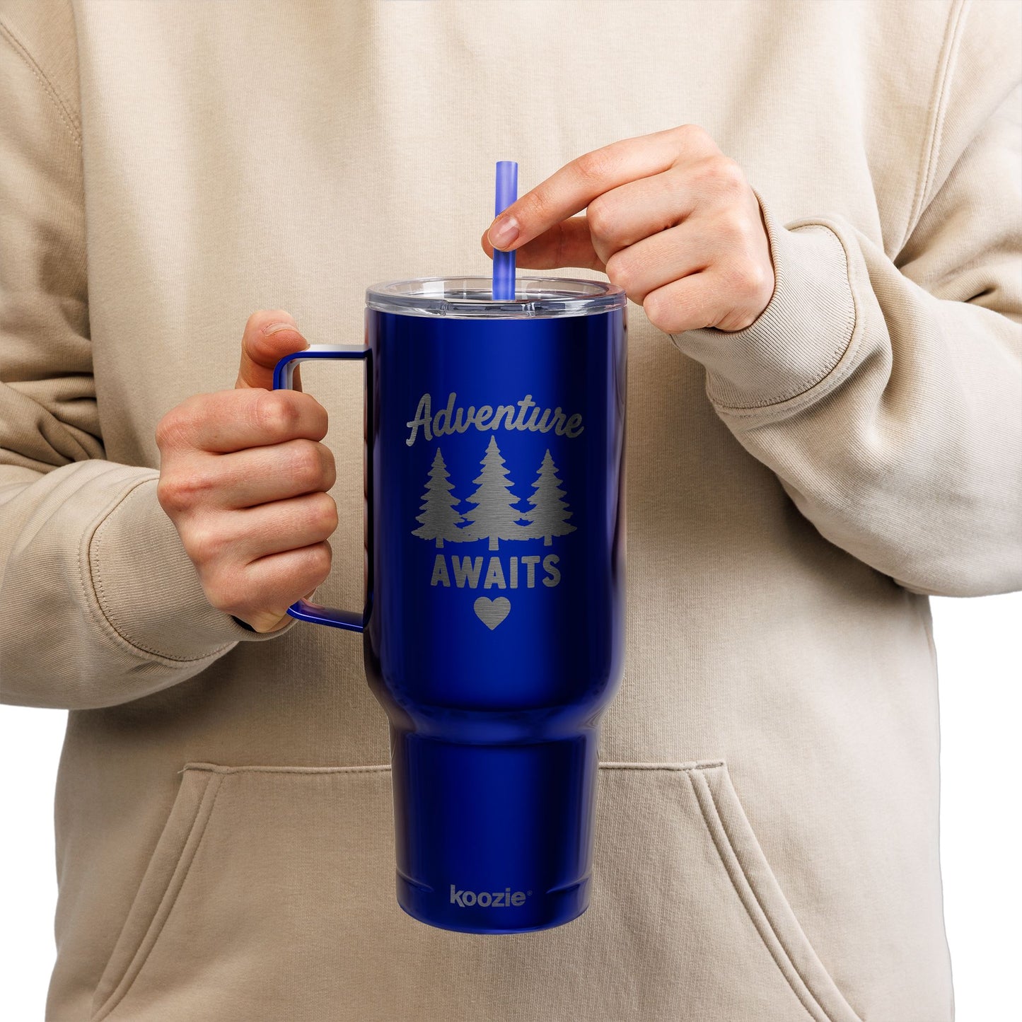 Adventure Awaits 40oz Insulated Tumbler — Engraved Travel Cup