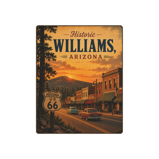 Metal Sign - Historic Williams Arizona Route 66 Vintage Sunset Wall Art