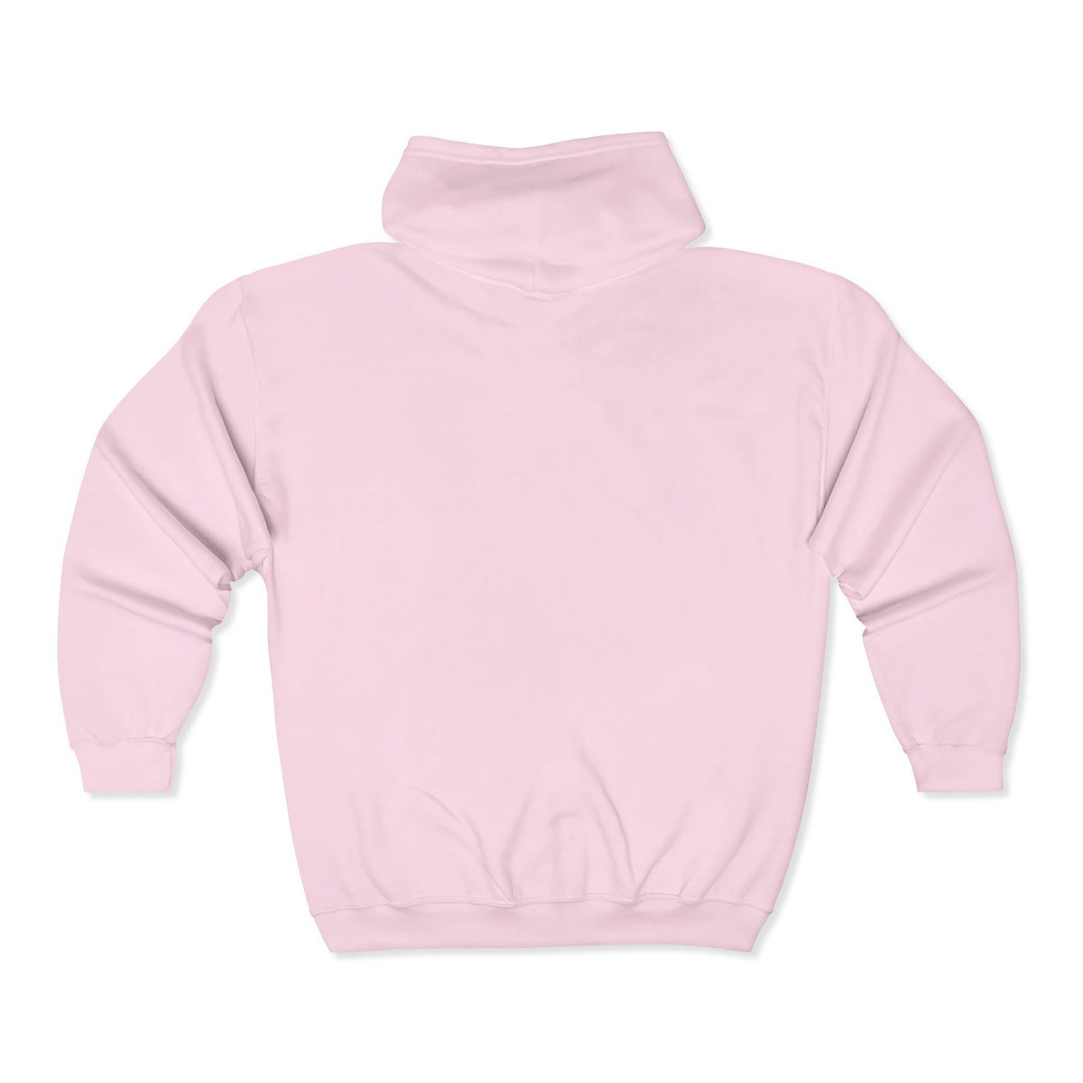 Peace Rabbit Zip Hoodie — Cute Bunny Giving Peace Sign with Tiny Red Heart