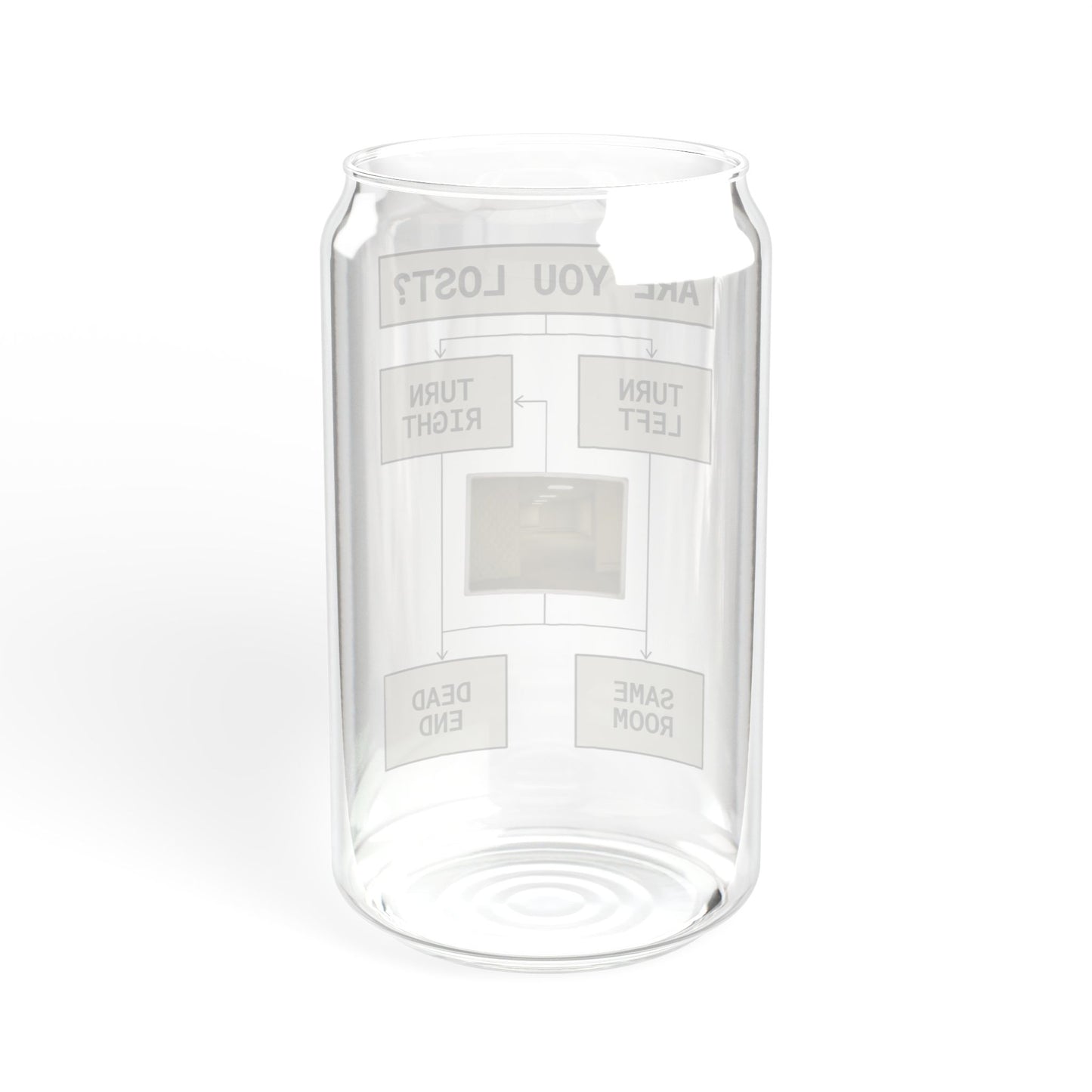 Are You Lost? Liminal Space Sipper Glass with Bamboo Lid and Straw | Retro Horror Iced Coffee Cup | Analog Horror Glass Can