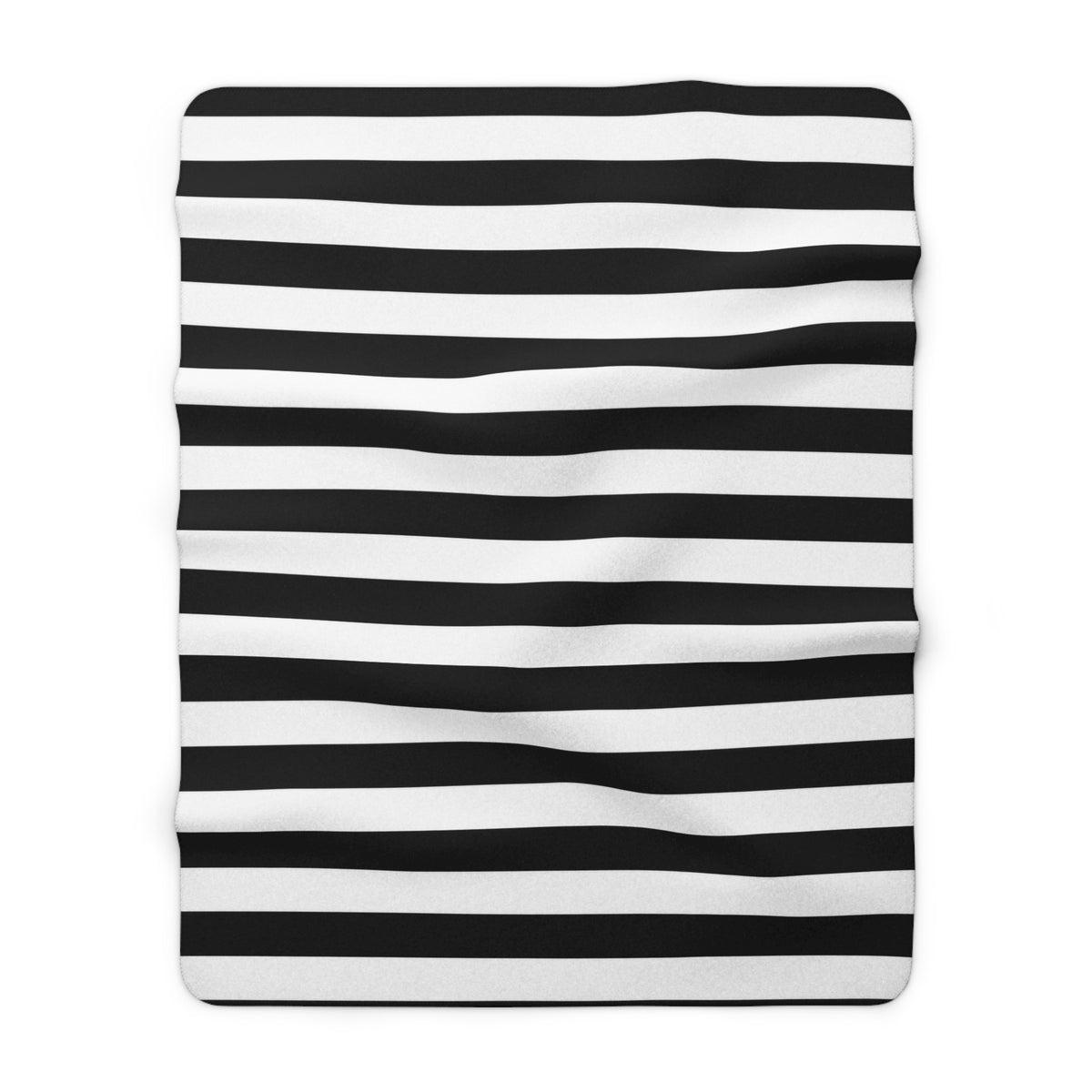Black & White Striped Sherpa Blanket, Cozy Fleece Throw, Modern Gothic Home Decor, Minimalist Couch Blanket, Soft Bed Throw