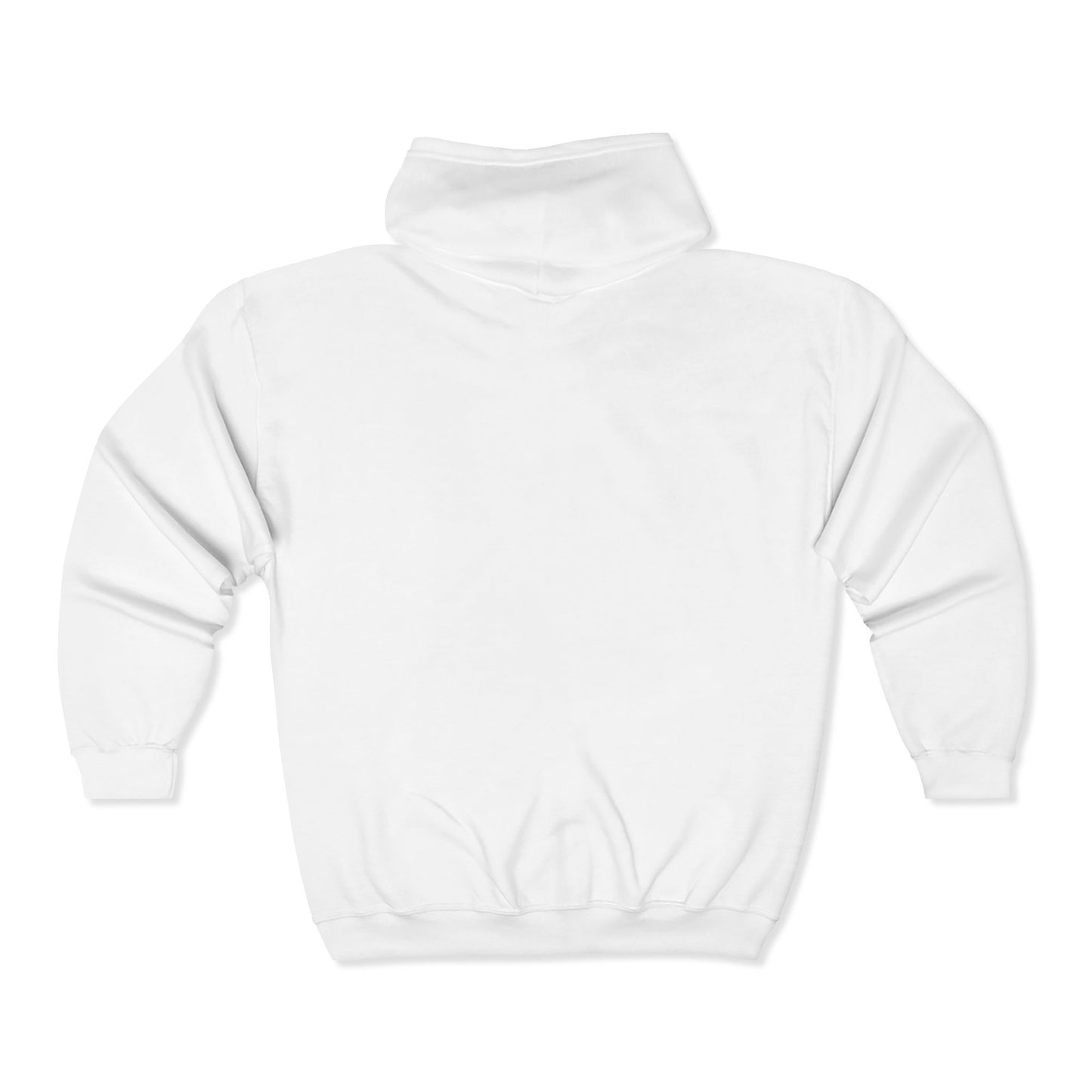 Peace Rabbit Zip Hoodie — Cute Bunny Giving Peace Sign with Tiny Red Heart