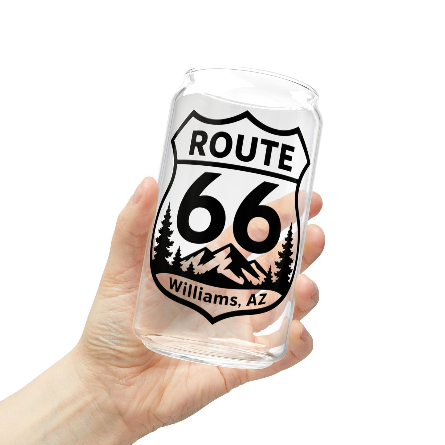 Route 66 Williams AZ Sipper Glass – 16oz Travel Tumbler with Straw