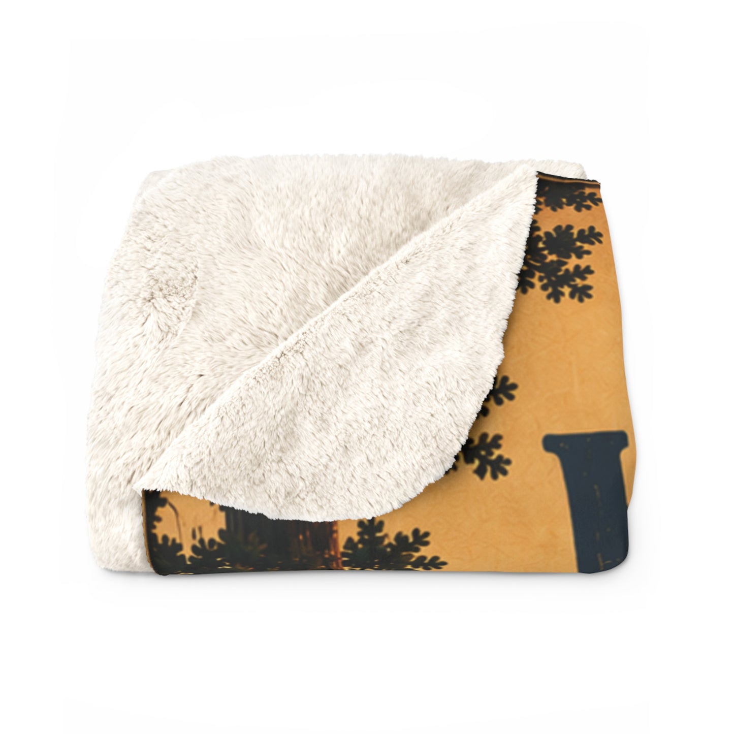 Sherpa Fleece Blanket — Historic Williams, Arizona Route 66 Sunset Throw
