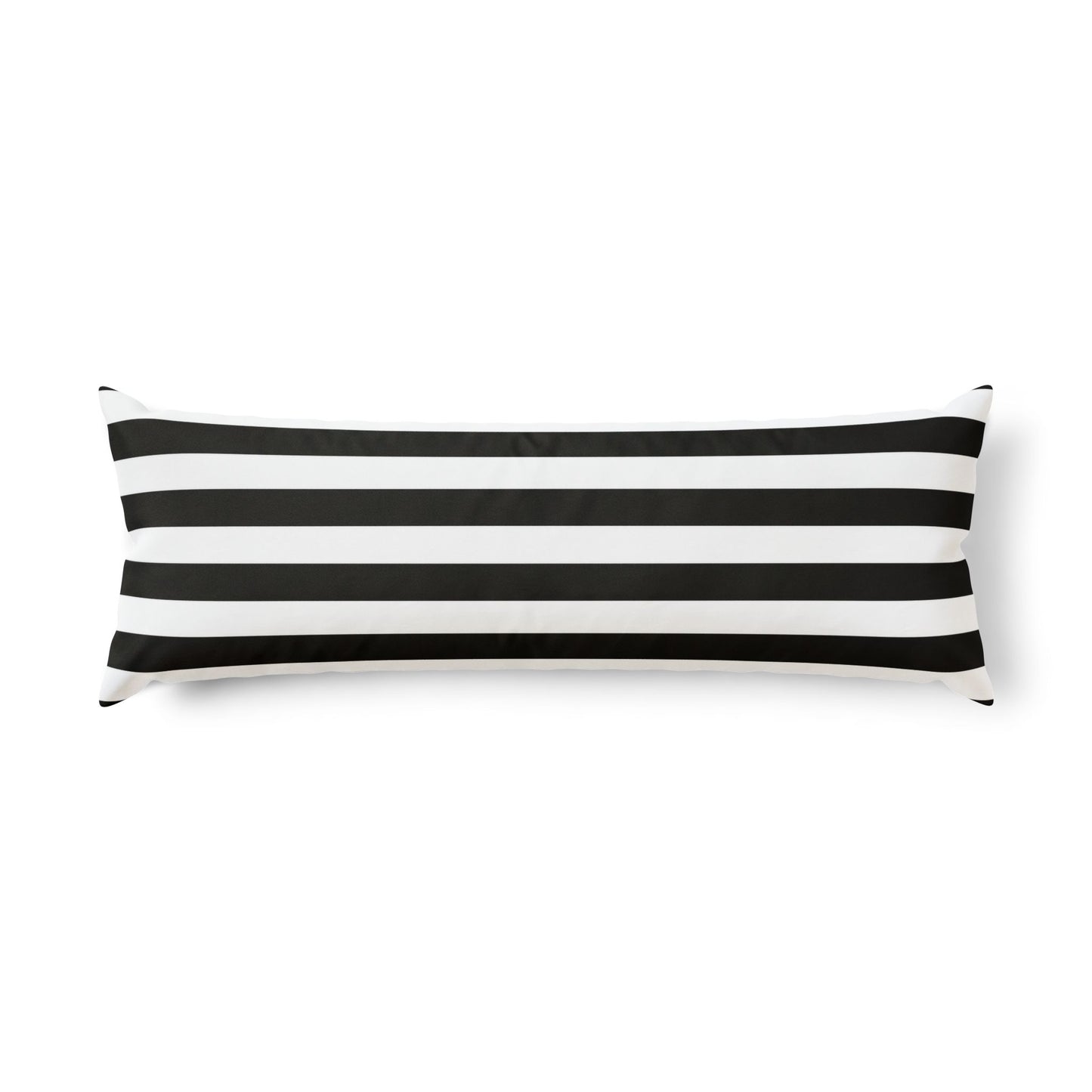 Black White Striped Body Pillow, Gothic Lumbar Pillow, Long Decorative Bed Pillow, Alternative Bedroom Decor, 20x54 Bolster Pillow