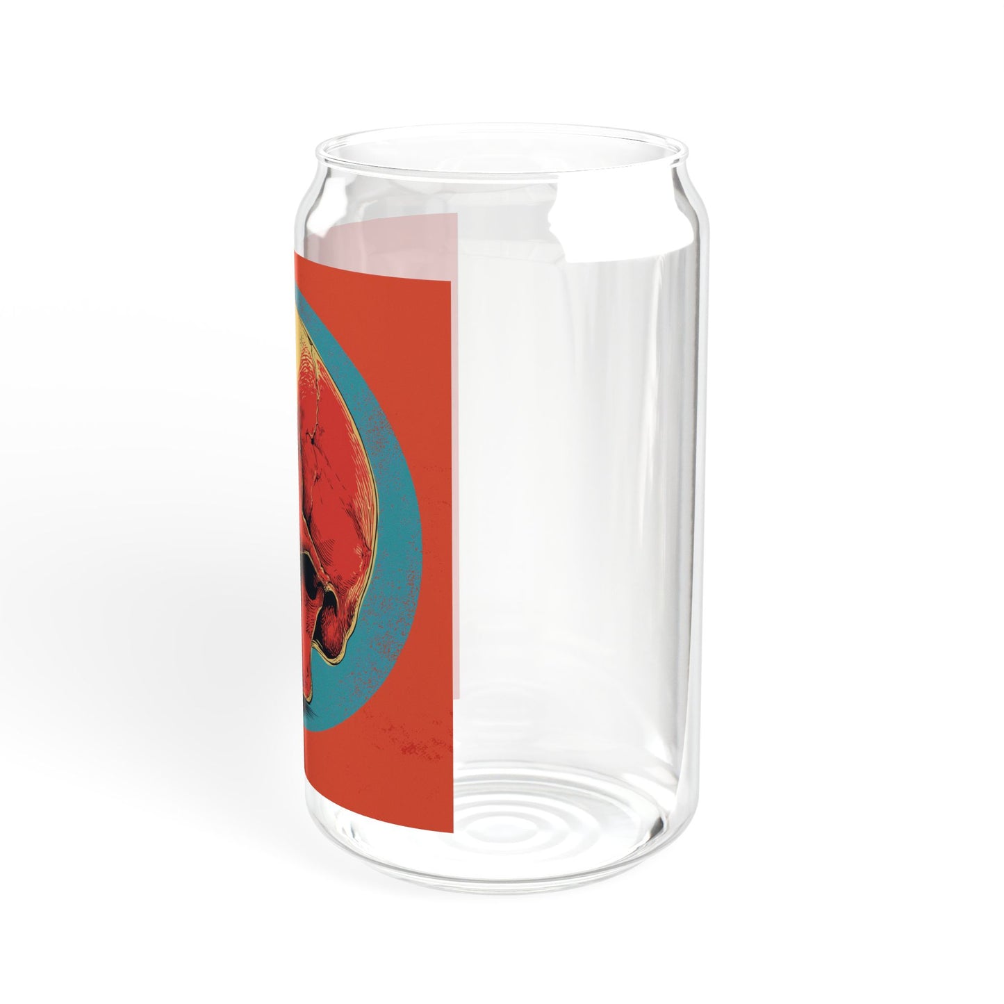 Retro Skull Sipper Glass | Vintage Gothic Skull Glass Can | 16oz Iced Coffee Cup with Bamboo Lid & Straw | Halloween Drinkware | Alt Gift