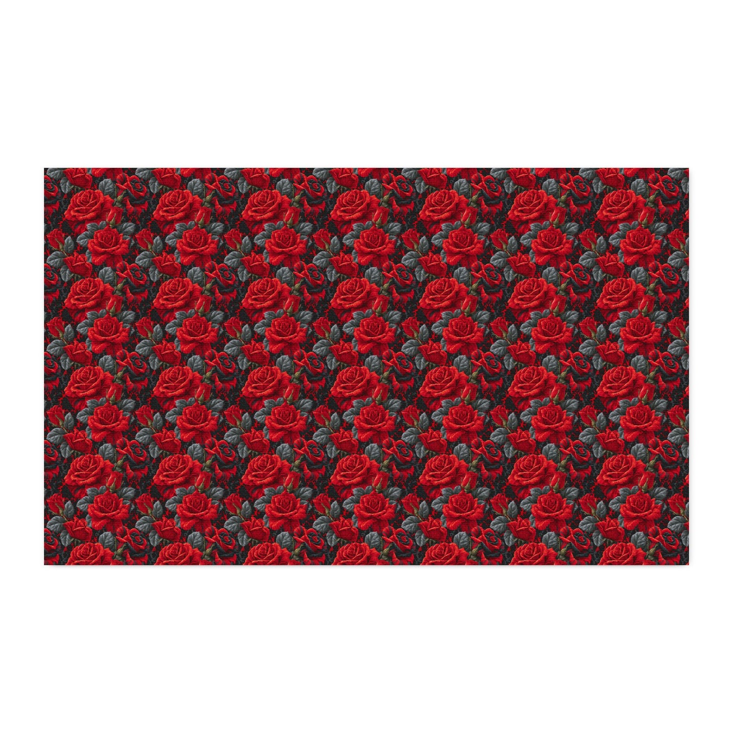 Red Rose Floral Cotton Fabric by the Yard – Combed Cotton Prima