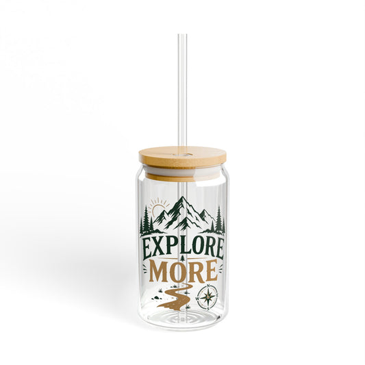 Explore More Sipper Glass - 16oz Outdoor Adventure Tumbler