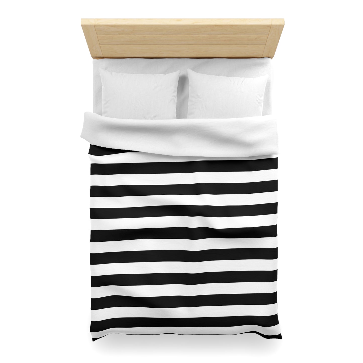 Black White Striped Duvet Cover, Gothic Bedding, Microfiber Bed Cover, Modern Goth Bedroom Decor, Minimalist Twin Queen King Duvet