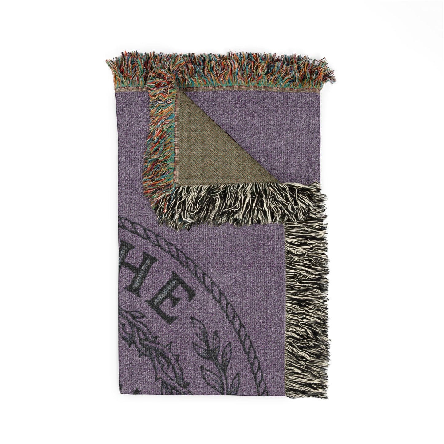 Woven Blanket — Vintage Botanical Seal Throw Blanket