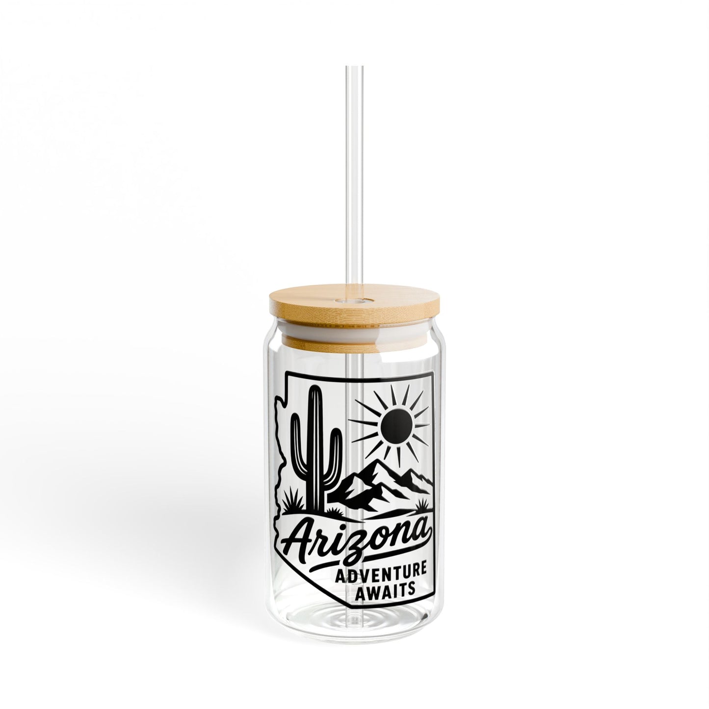 Arizona Adventure Sipper Glass - 16oz Travel Tumbler with Straw
