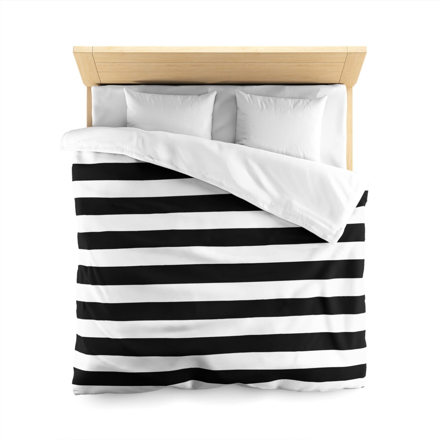 Black White Striped Duvet Cover, Gothic Bedding, Microfiber Bed Cover, Modern Goth Bedroom Decor, Minimalist Twin Queen King Duvet