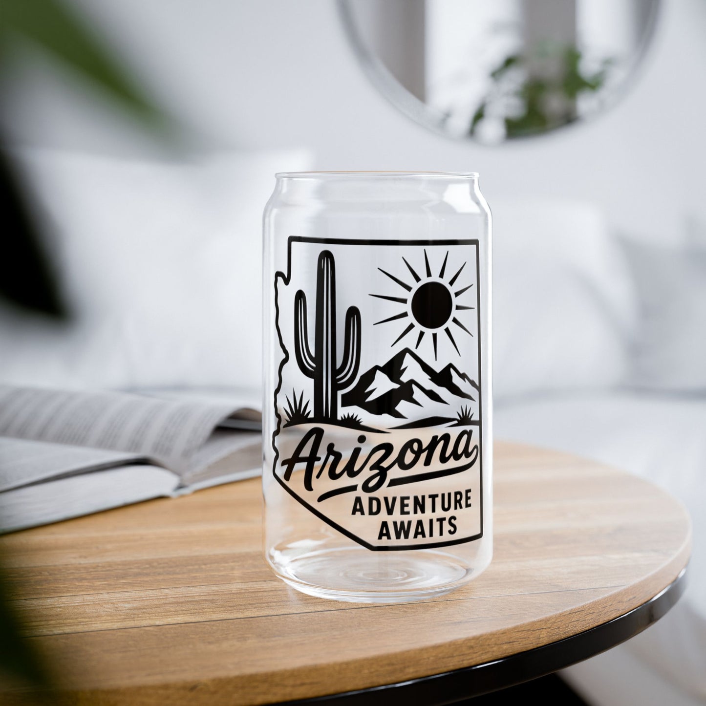 Arizona Adventure Sipper Glass - 16oz Travel Tumbler with Straw
