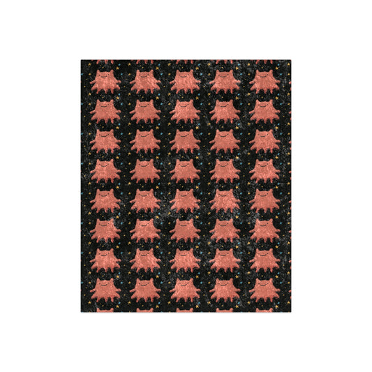 Cute Pink Ghost Crushed Velvet Blanket | Kawaii Halloween Throw | Cozy Gothic Blanket | Spooky Cute Couch Blanket | Pastel Goth Decor