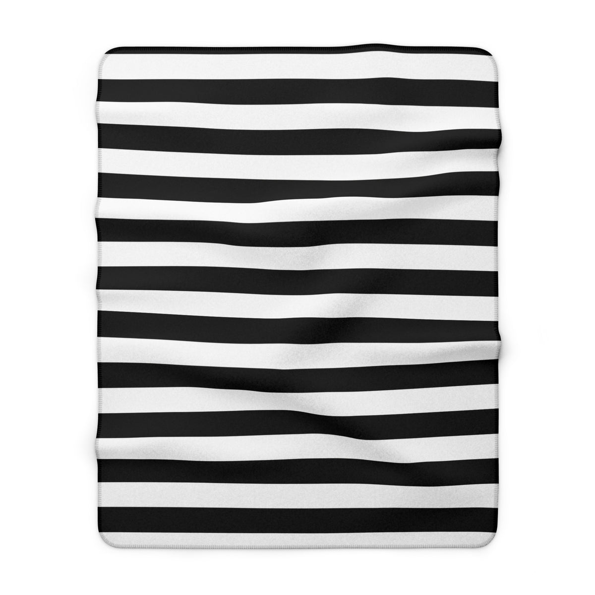 Black & White Striped Sherpa Blanket, Cozy Fleece Throw, Modern Gothic Home Decor, Minimalist Couch Blanket, Soft Bed Throw