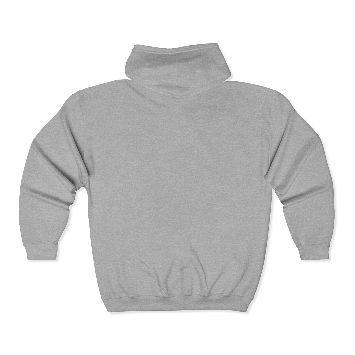 Peace Rabbit Zip Hoodie — Cute Bunny Giving Peace Sign with Tiny Red Heart