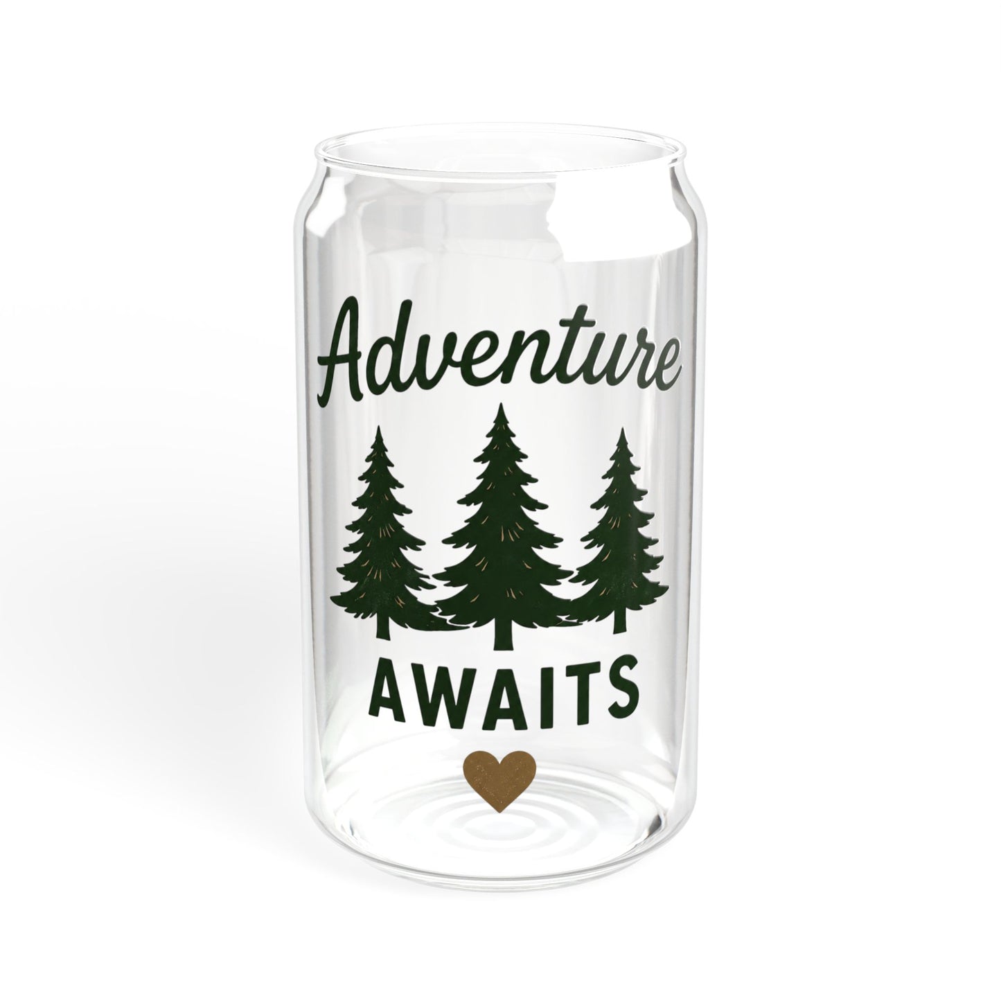 Adventure Awaits Sipper Glass - 16oz Travel Tumbler with Straw
