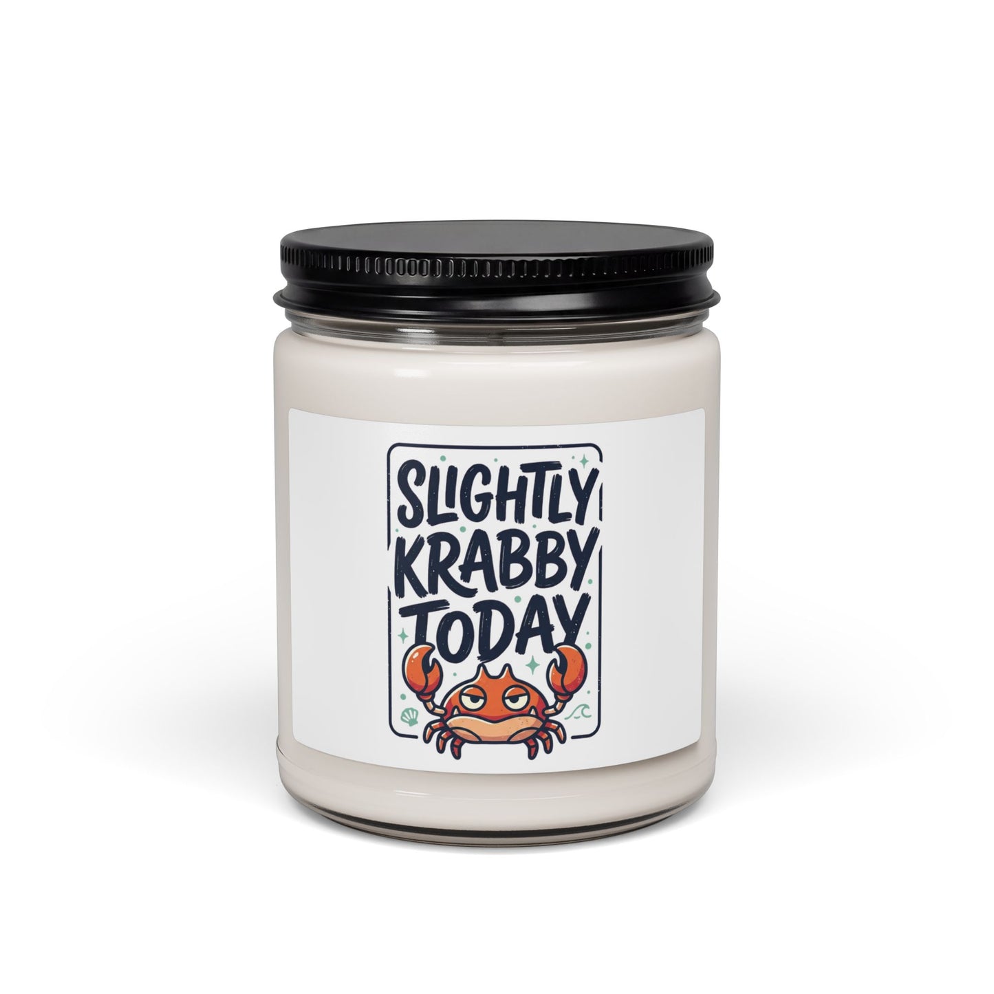 Slightly Krabby Today Candle | Scented Soy Candle, Coastal Crab Humor