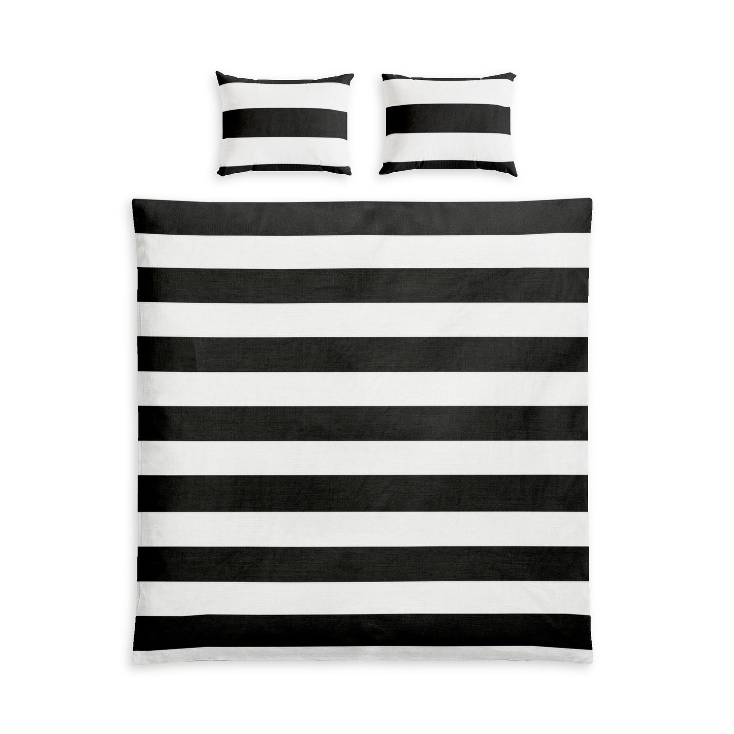 Black White Striped Duvet Cover Set, Gothic Bedding, Cotton Bed Set, Minimalist Bedroom Decor, Alternative Goth Bedding, Twin Queen