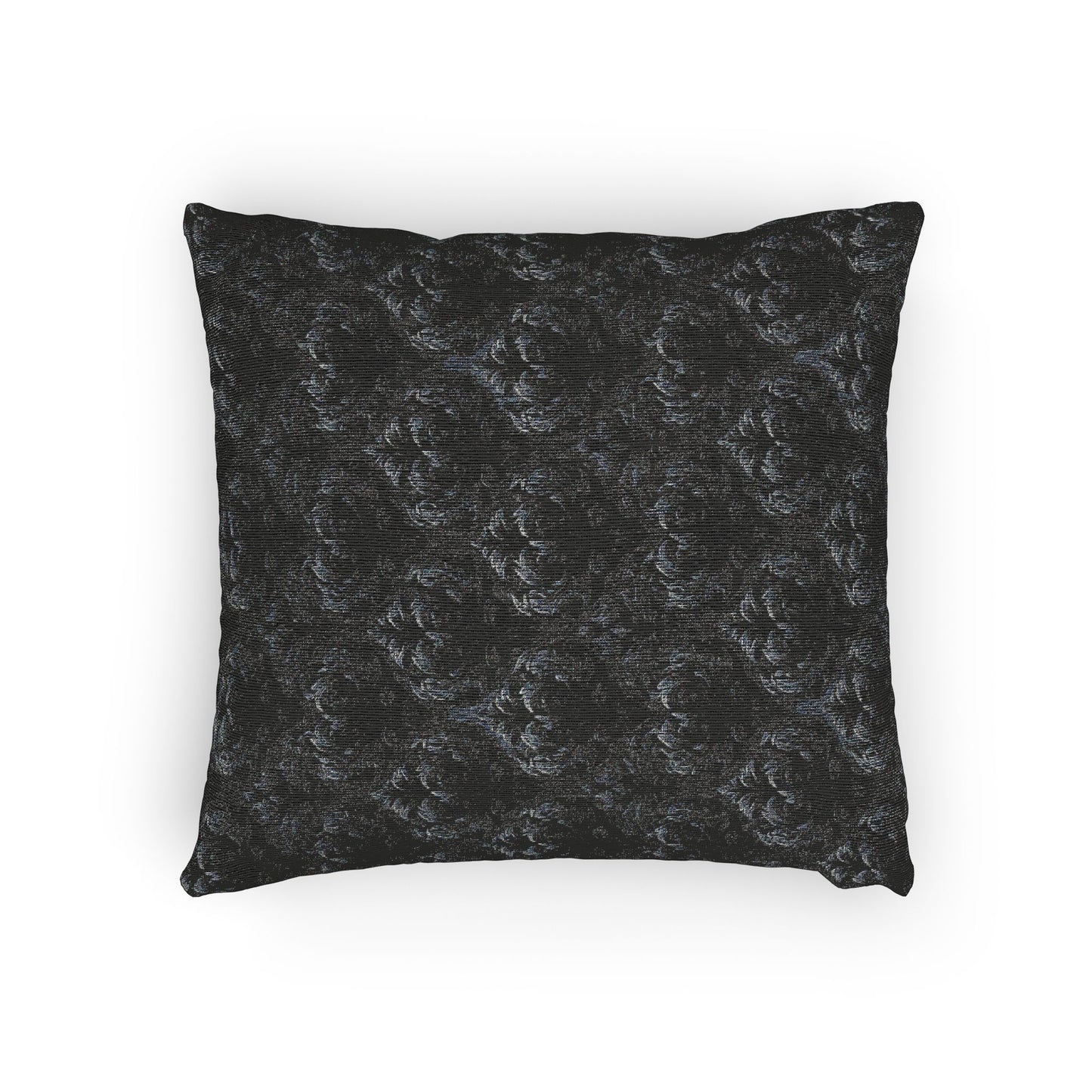 Black Gothic Damask Woven Pillow| Dark Academia Throw Pillow | Victorian Gothic Home Decor | Gothic Couch Pillow | Luxury Cotton Throw