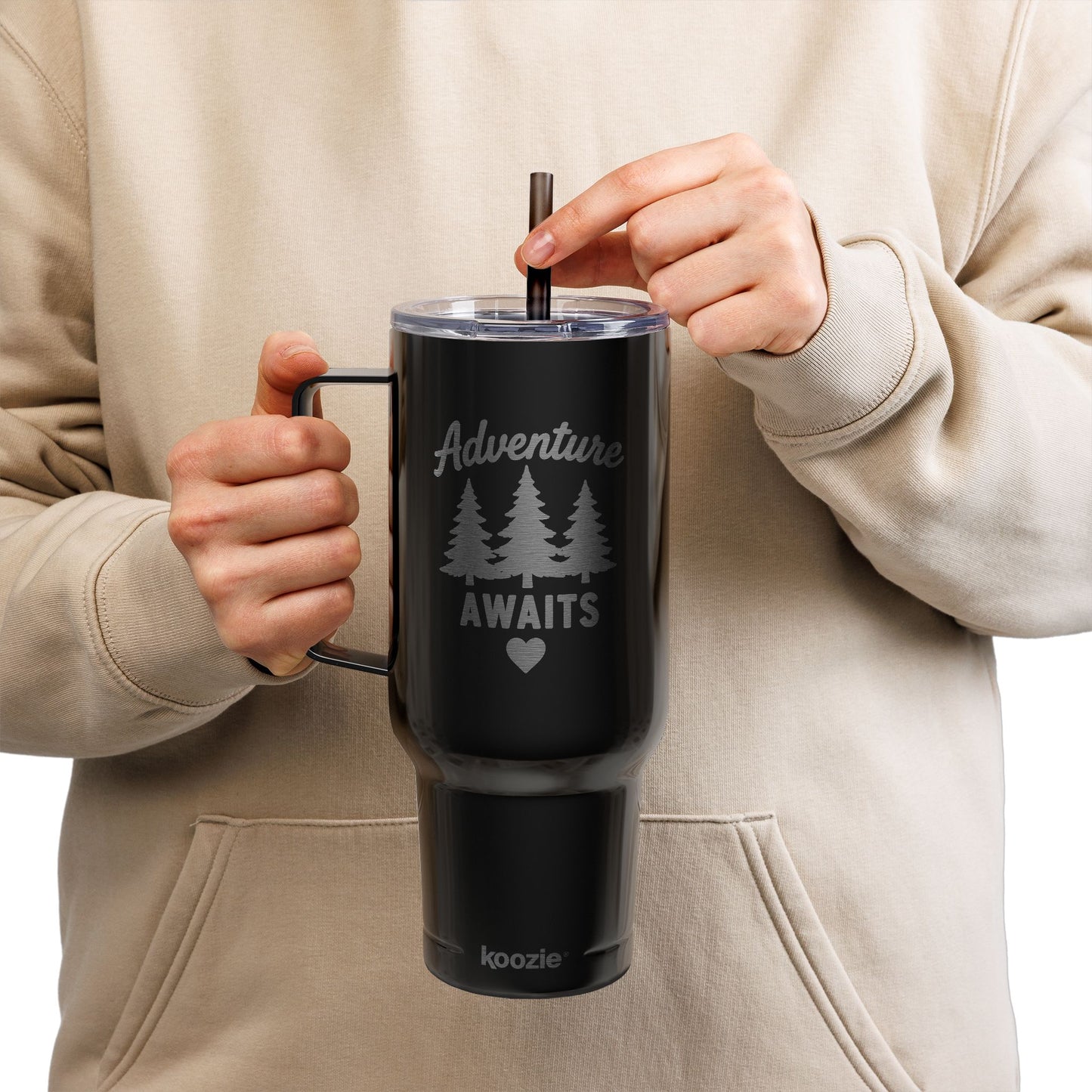 Adventure Awaits 40oz Insulated Tumbler — Engraved Travel Cup