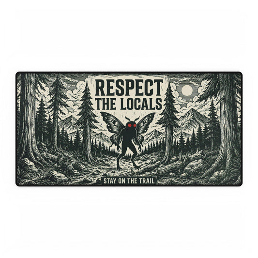 Respect the Locals Desk Mat - Stay on the Trail Wilderness Gaming/Work Mousepad MTG