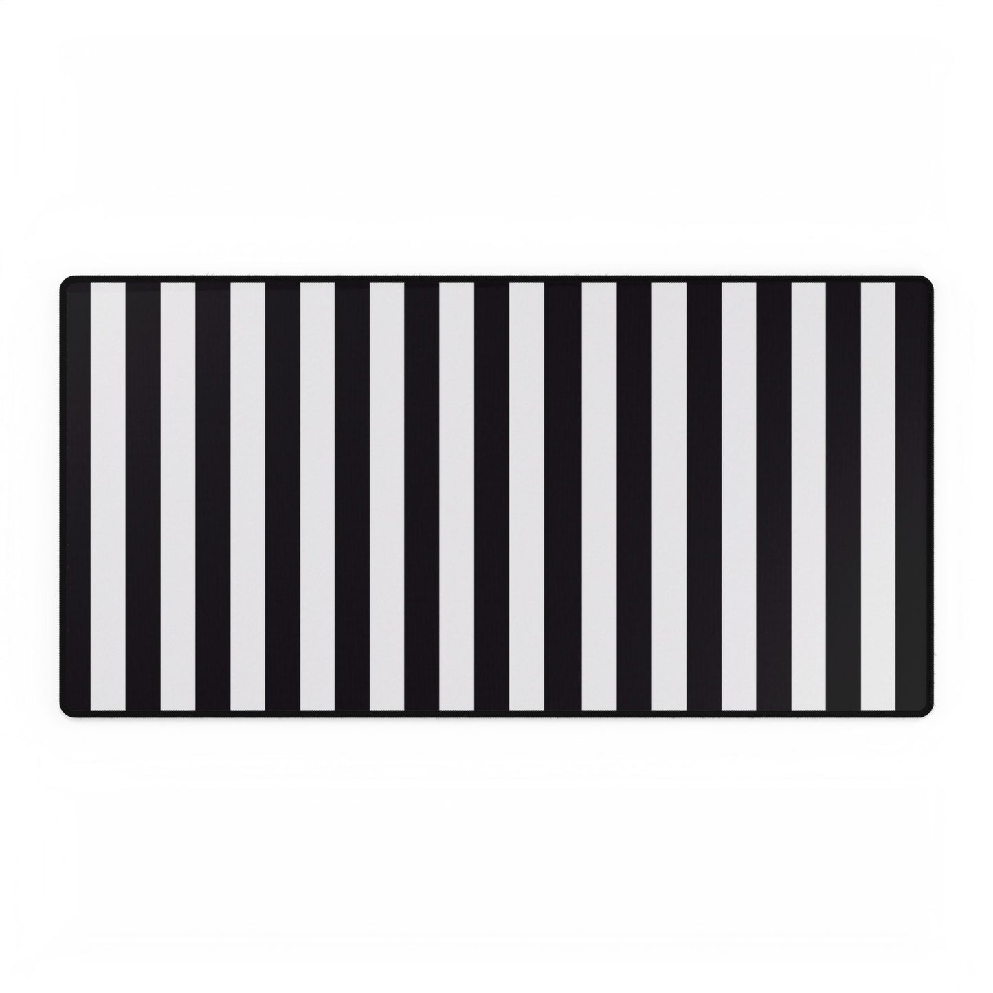 Black & White Striped Desk Mat, Gothic TCG Playmat, Extended Mouse Pad, Card Game Mat, Alternative Office Decor, Gaming Desk Mat