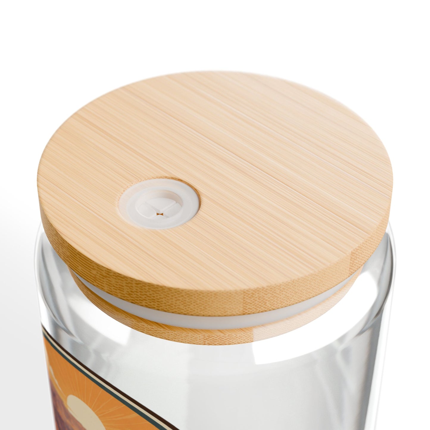 Grand Canyon Sipper Glass — 16oz Travel Tumbler with Bamboo Lid & Straw
