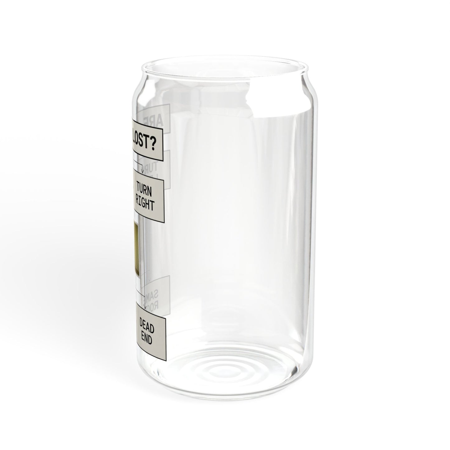 Are You Lost? Liminal Space Sipper Glass with Bamboo Lid and Straw | Retro Horror Iced Coffee Cup | Analog Horror Glass Can