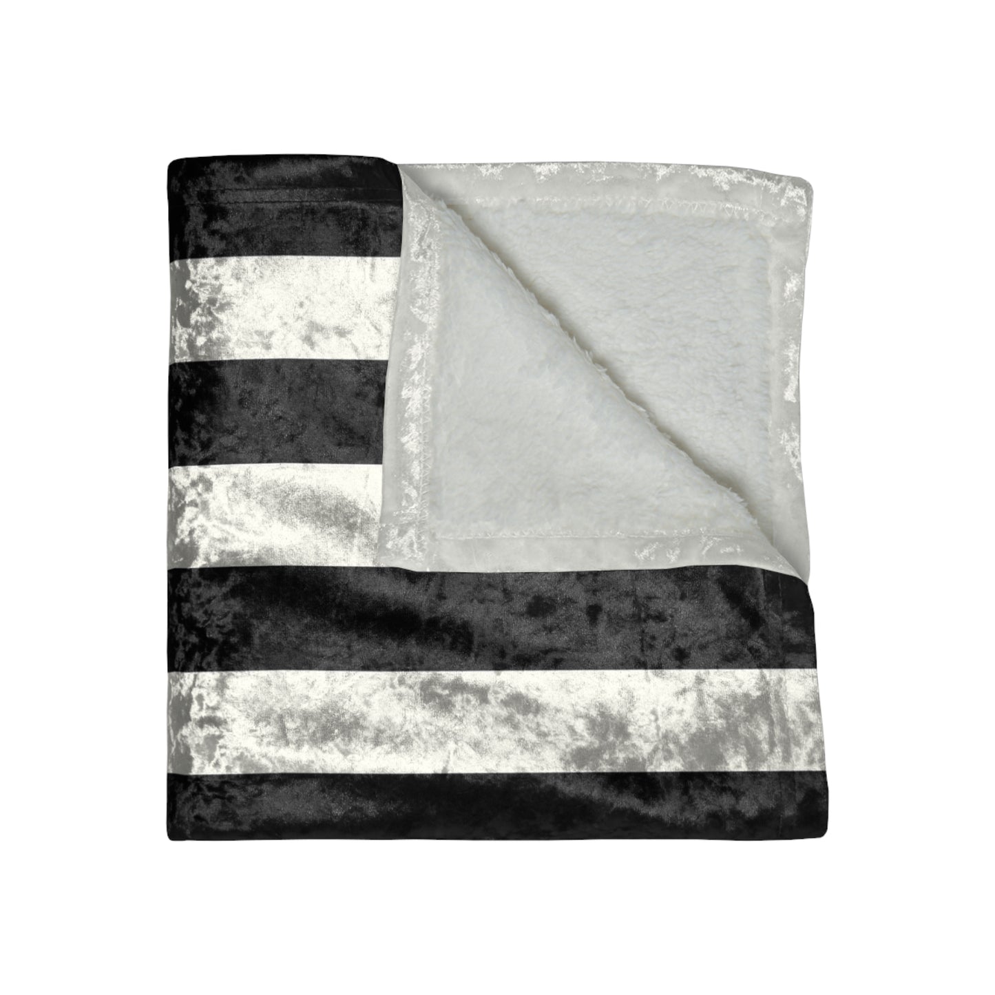 Black & Silver Striped Velvet Throw Blanket, Gothic Home Decor, Modern Stripe Couch Throw, Luxe Crushed Velvet Blanket 50x60