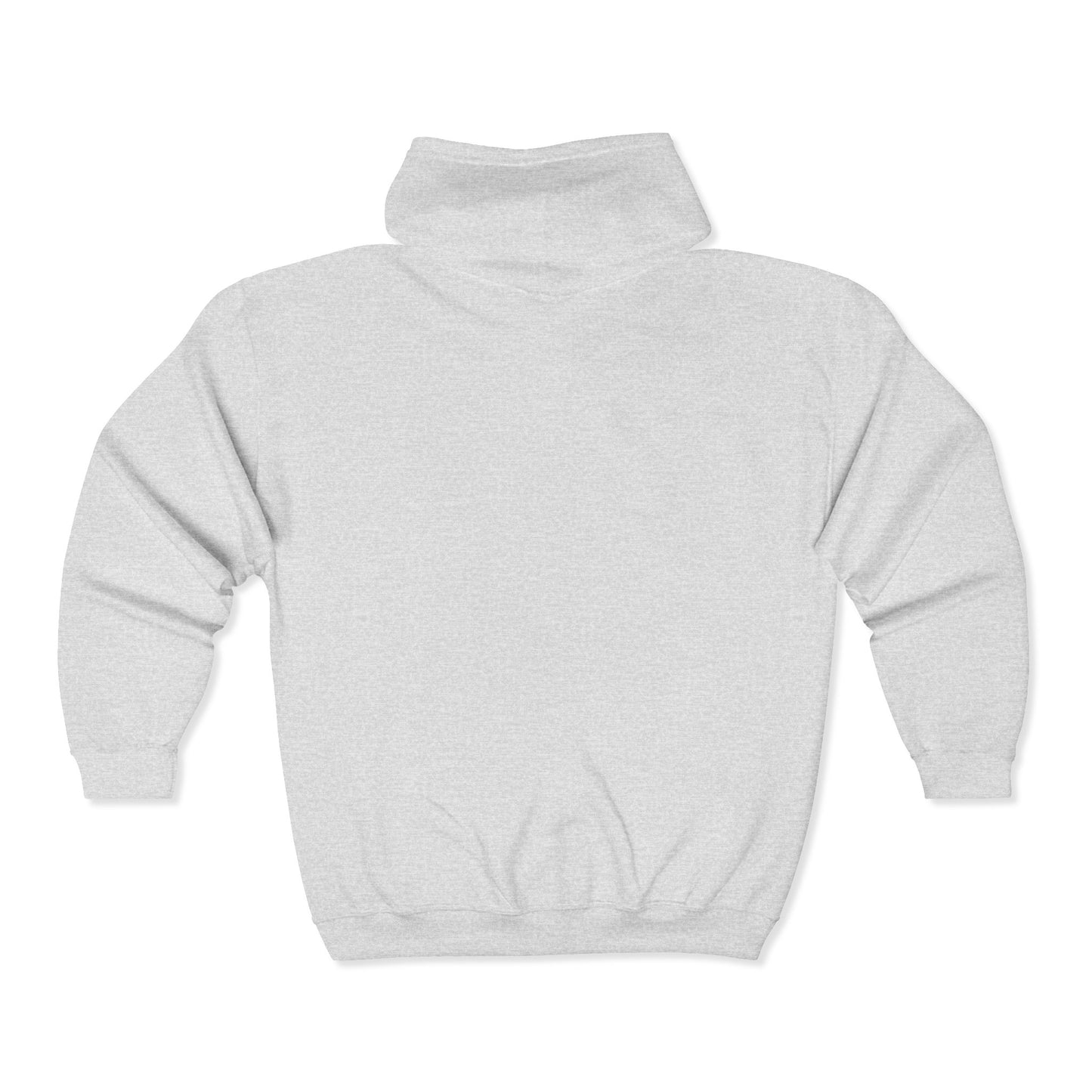 Peace Rabbit Zip Hoodie — Cute Bunny Giving Peace Sign with Tiny Red Heart
