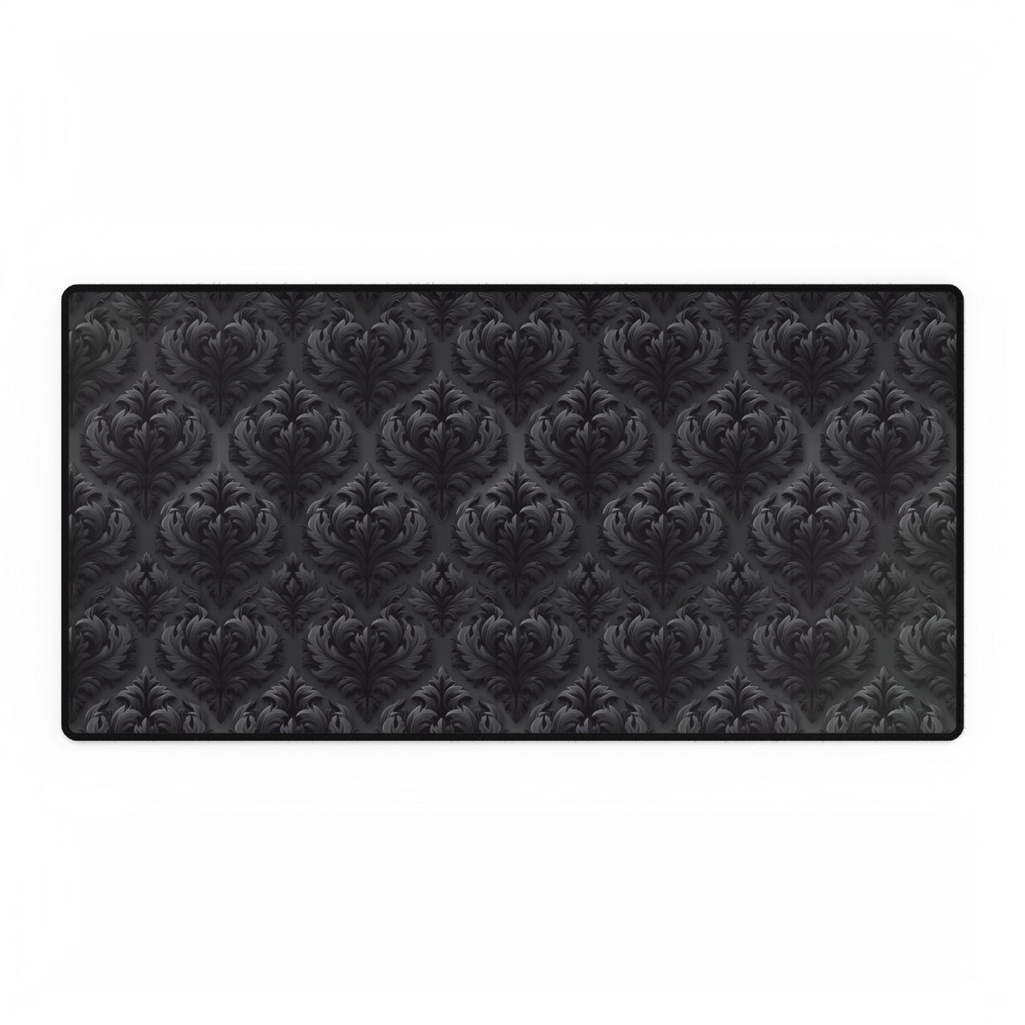 Gothic Black Damask Desk Mat - Large Gaming/Office Mouse Pad MTG