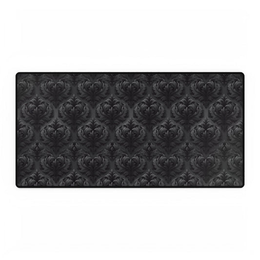 Gothic Black Damask Desk Mat - Large Gaming/Office Mouse Pad MTG