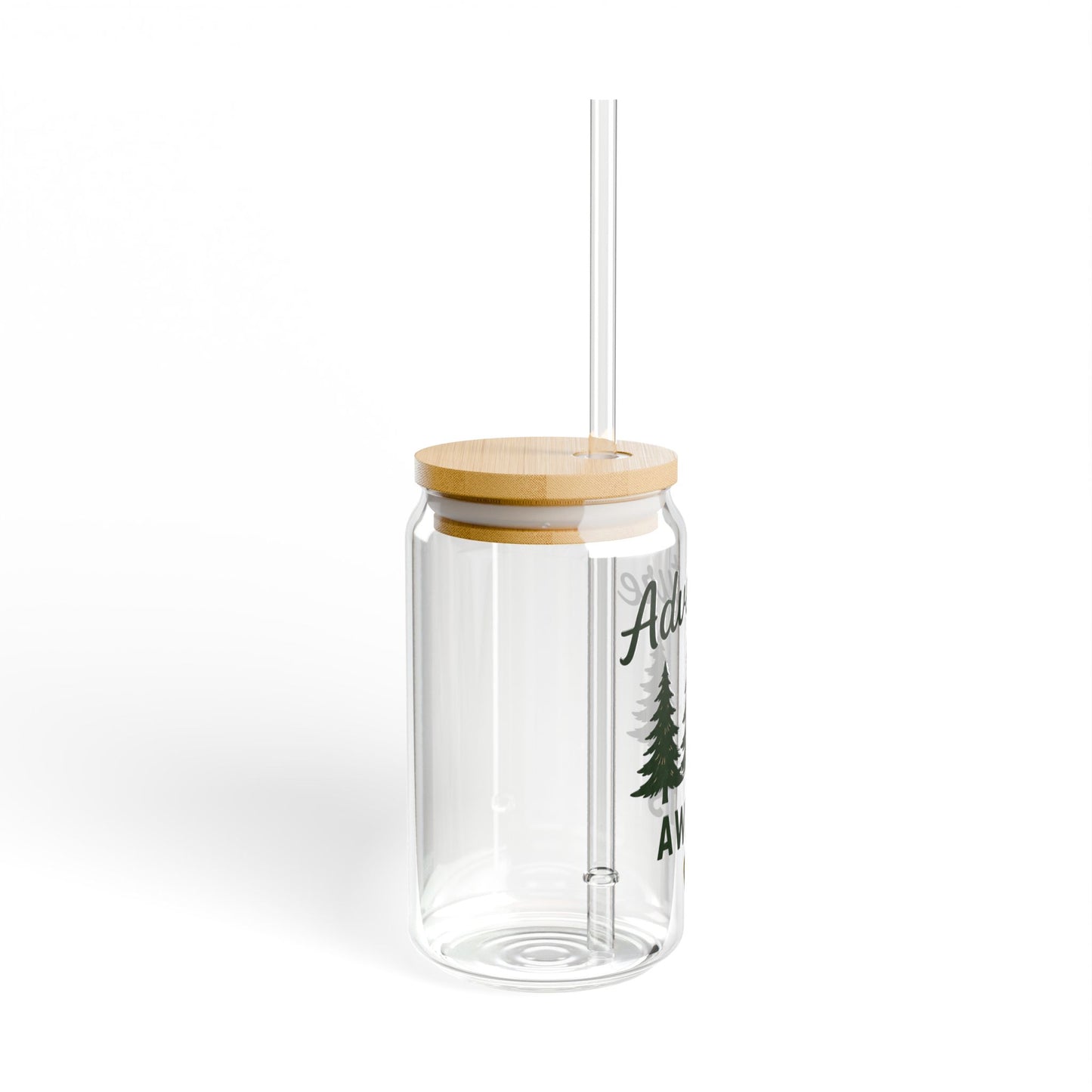 Adventure Awaits Sipper Glass - 16oz Travel Tumbler with Straw