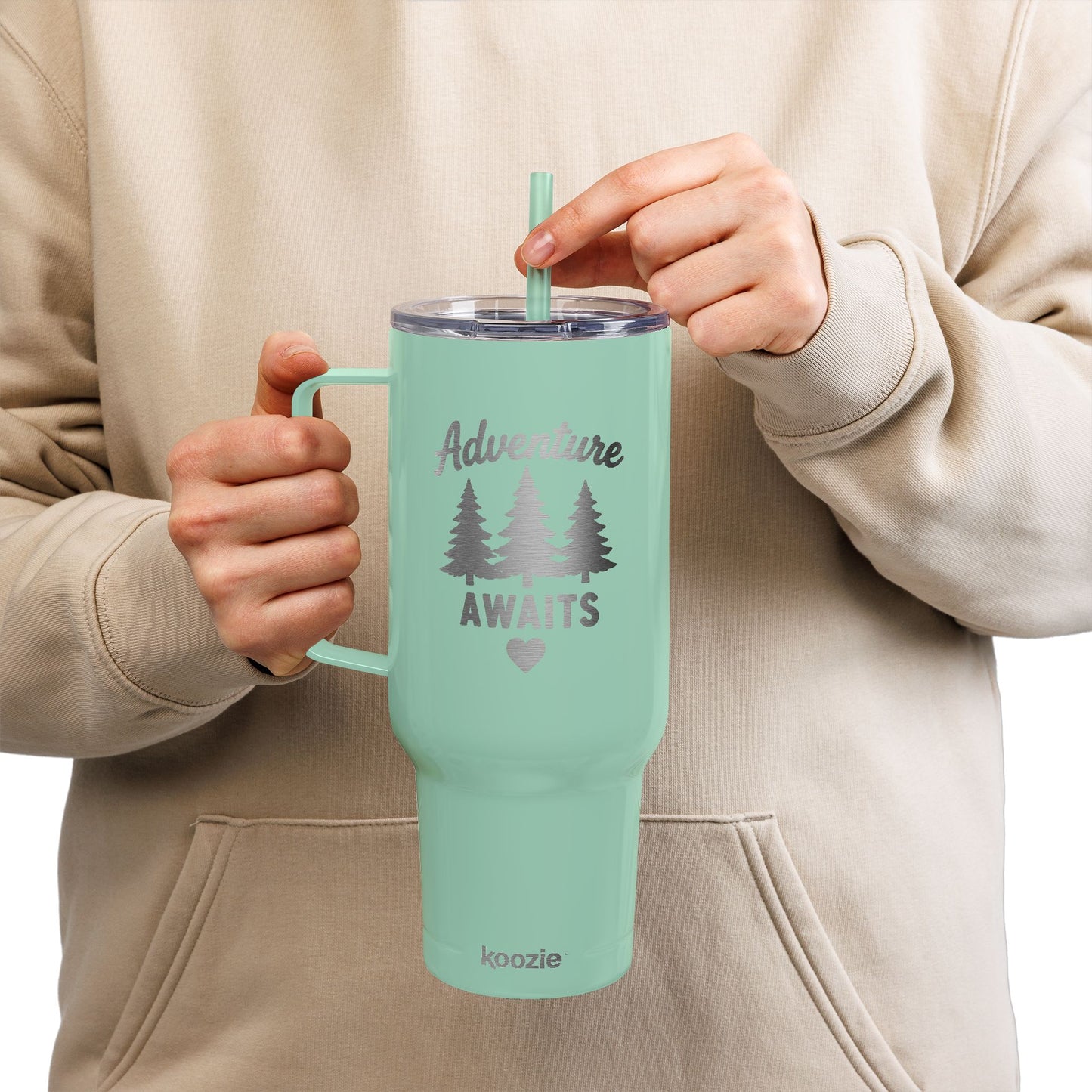 Adventure Awaits 40oz Insulated Tumbler — Engraved Travel Cup
