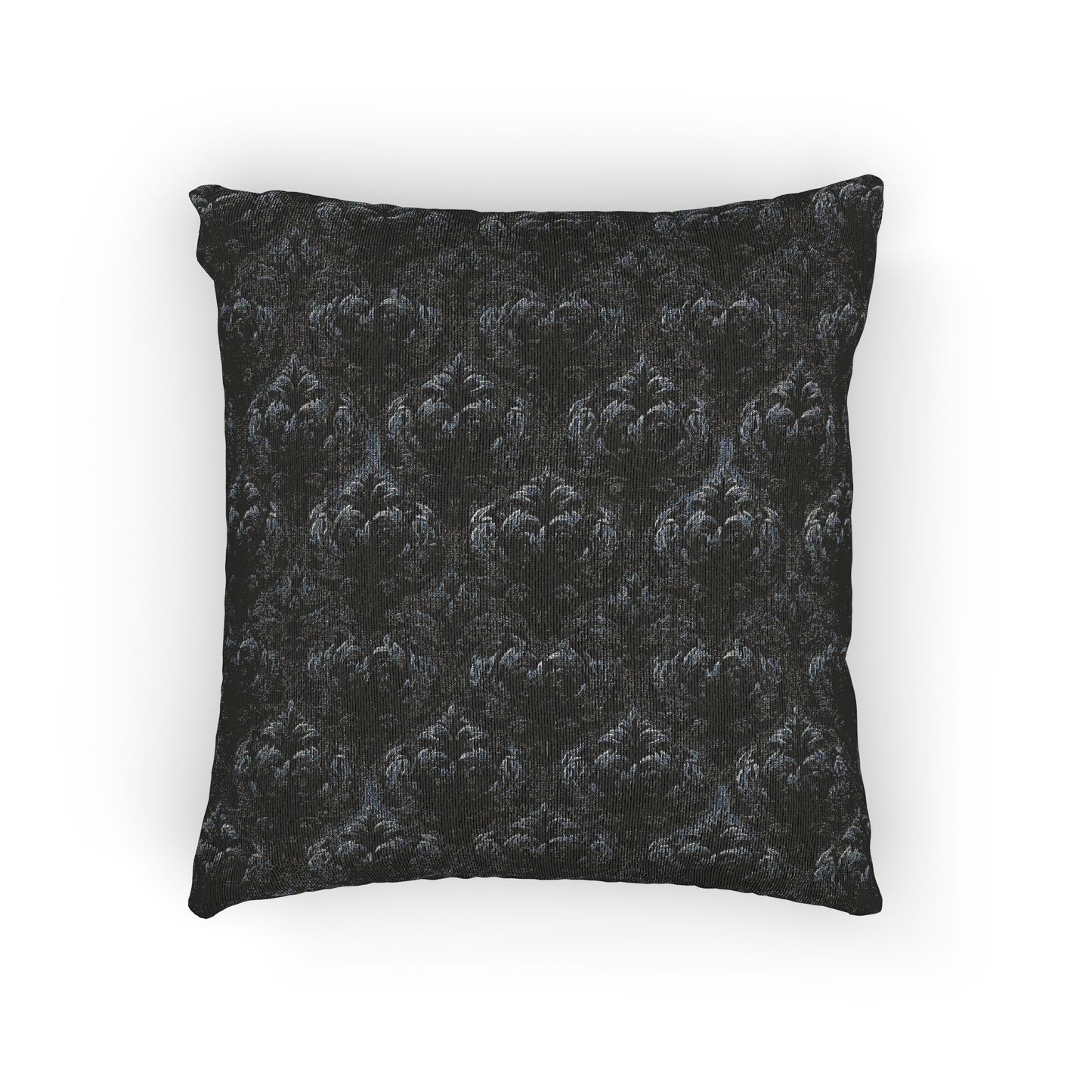 Black Gothic Damask Woven Pillow| Dark Academia Throw Pillow | Victorian Gothic Home Decor | Gothic Couch Pillow | Luxury Cotton Throw