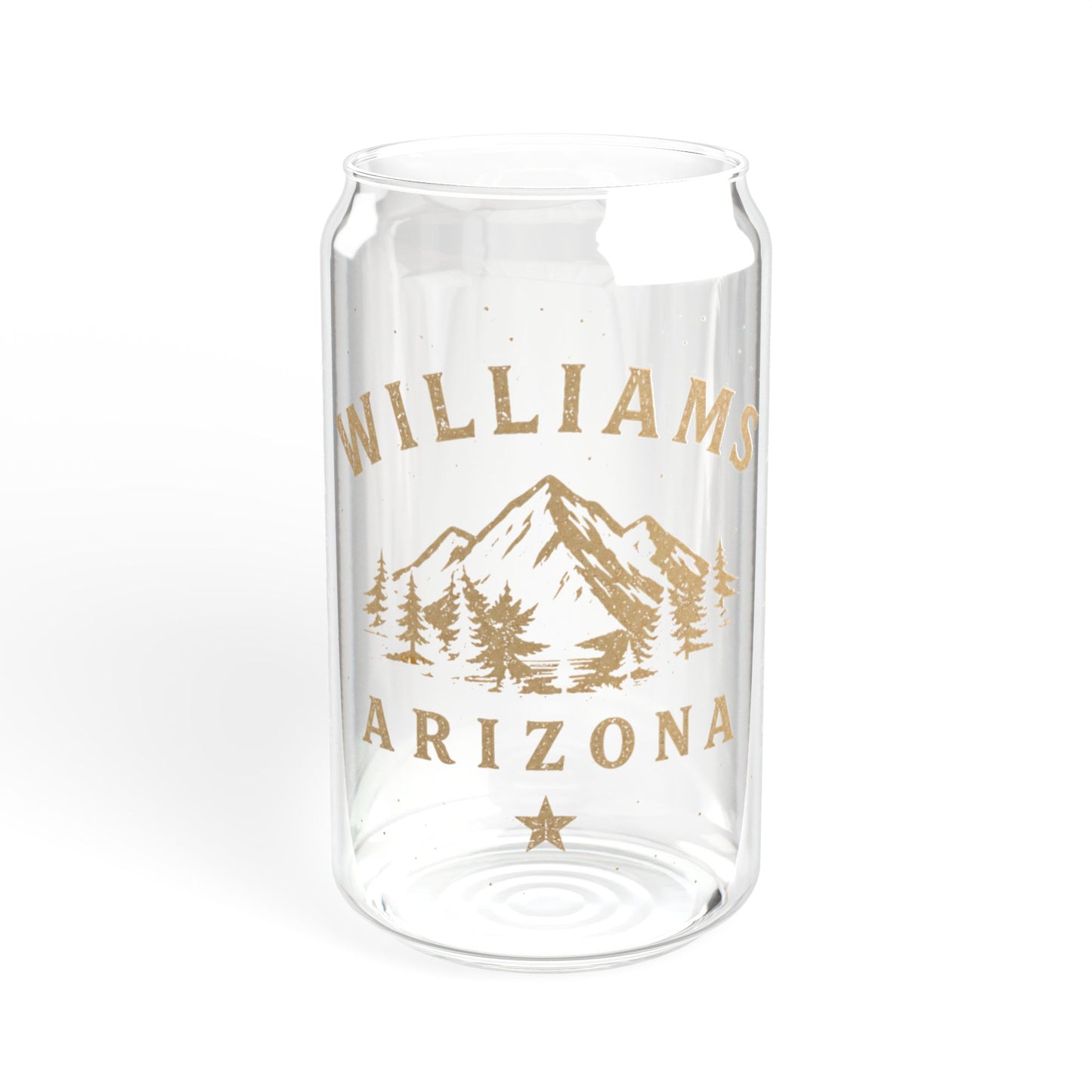 Williams Arizona Glass Sipper Cup with Bamboo Lid — 16oz Travel Tumbler