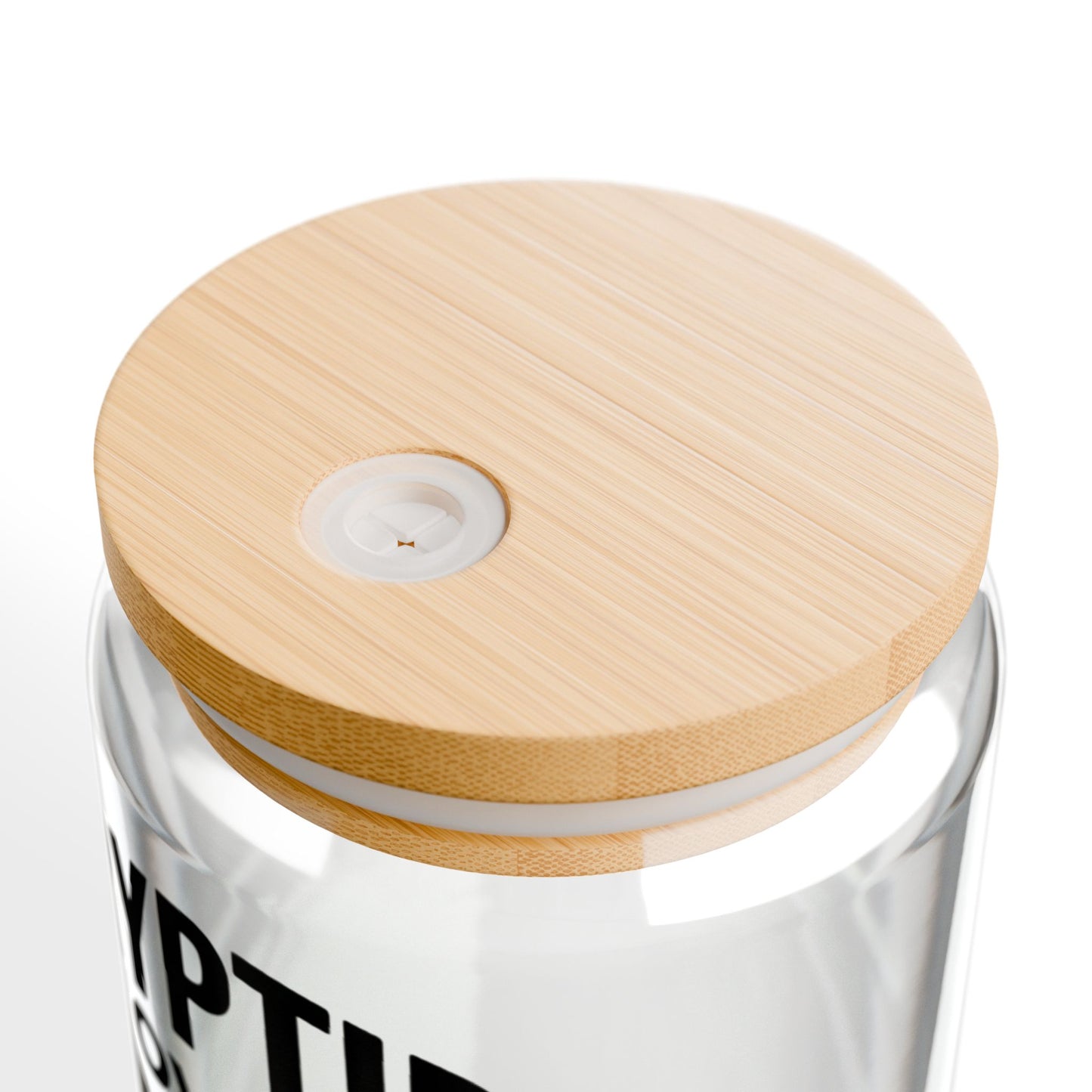 Cryptids Over Corporations Glass Can | Mothman Sipper Glass with Bamboo Lid & Straw | Funny Cryptid Iced Coffee Cup | Gothic Drinkware