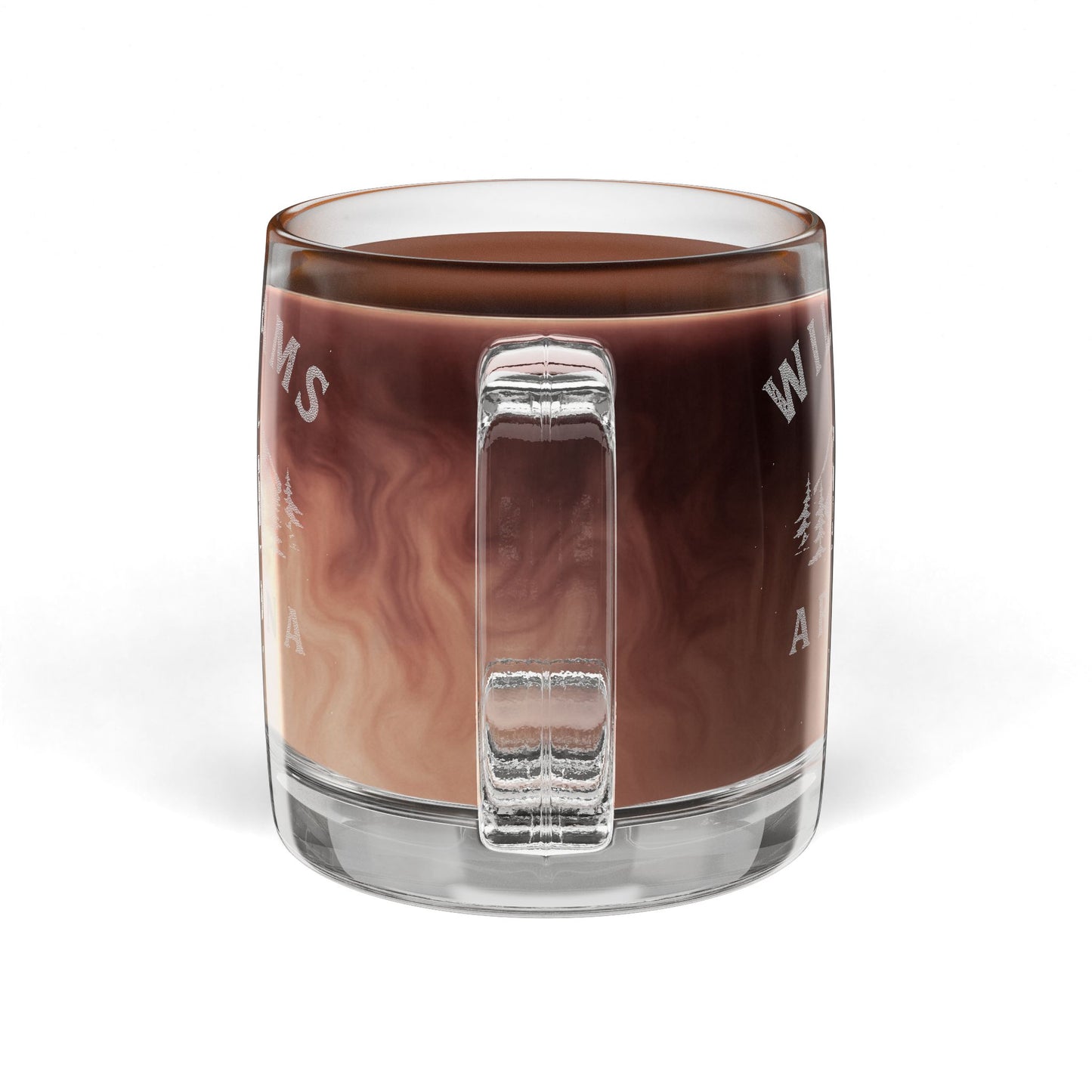 Engraved Glass Coffee Mug — Mountain & Arizona Travel Design, 12.25 oz