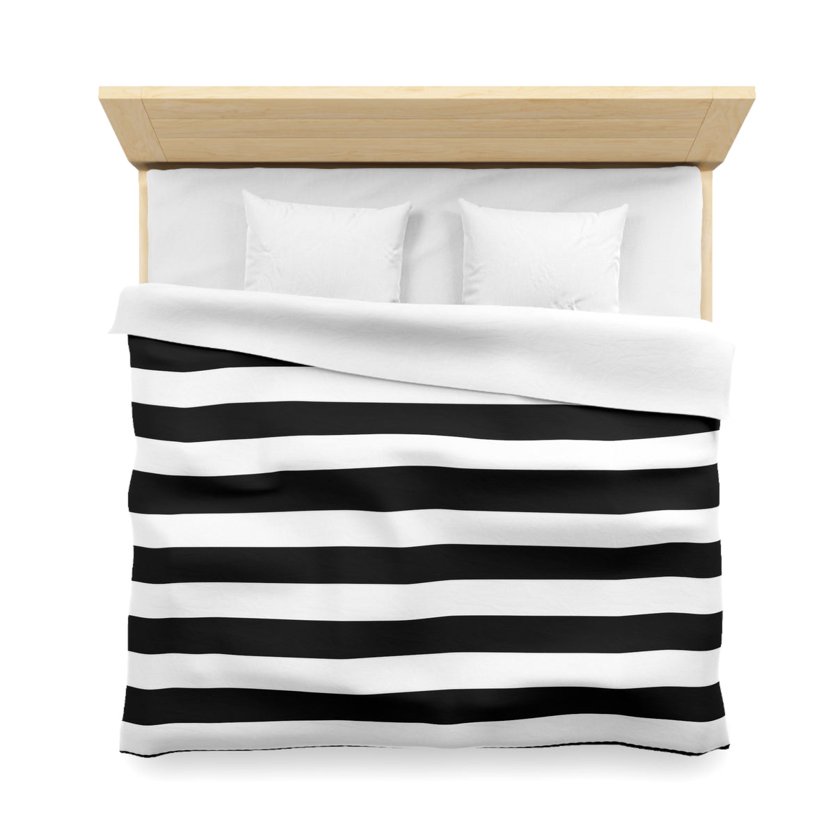 Black White Striped Duvet Cover, Gothic Bedding, Microfiber Bed Cover, Modern Goth Bedroom Decor, Minimalist Twin Queen King Duvet