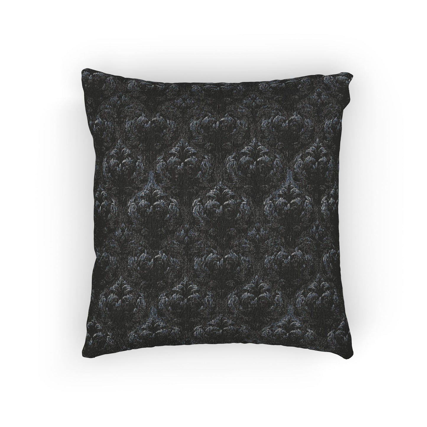 Black Gothic Damask Woven Pillow| Dark Academia Throw Pillow | Victorian Gothic Home Decor | Gothic Couch Pillow | Luxury Cotton Throw