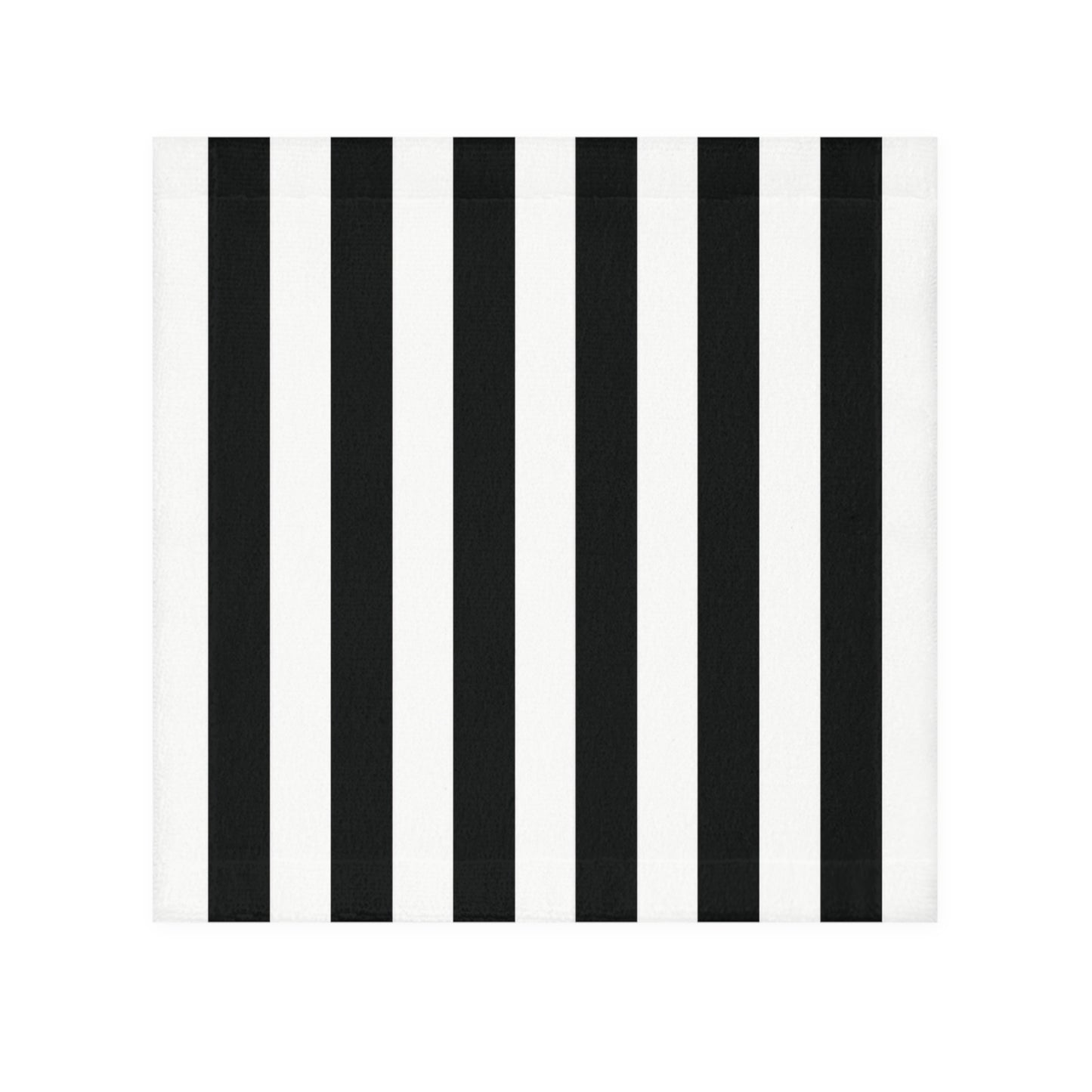 Black White Stripe Face Towel, Gothic Bathroom Decor, Striped Washcloth, Monochrome Guest Towel, Alternative Vanity Decor, 13x13