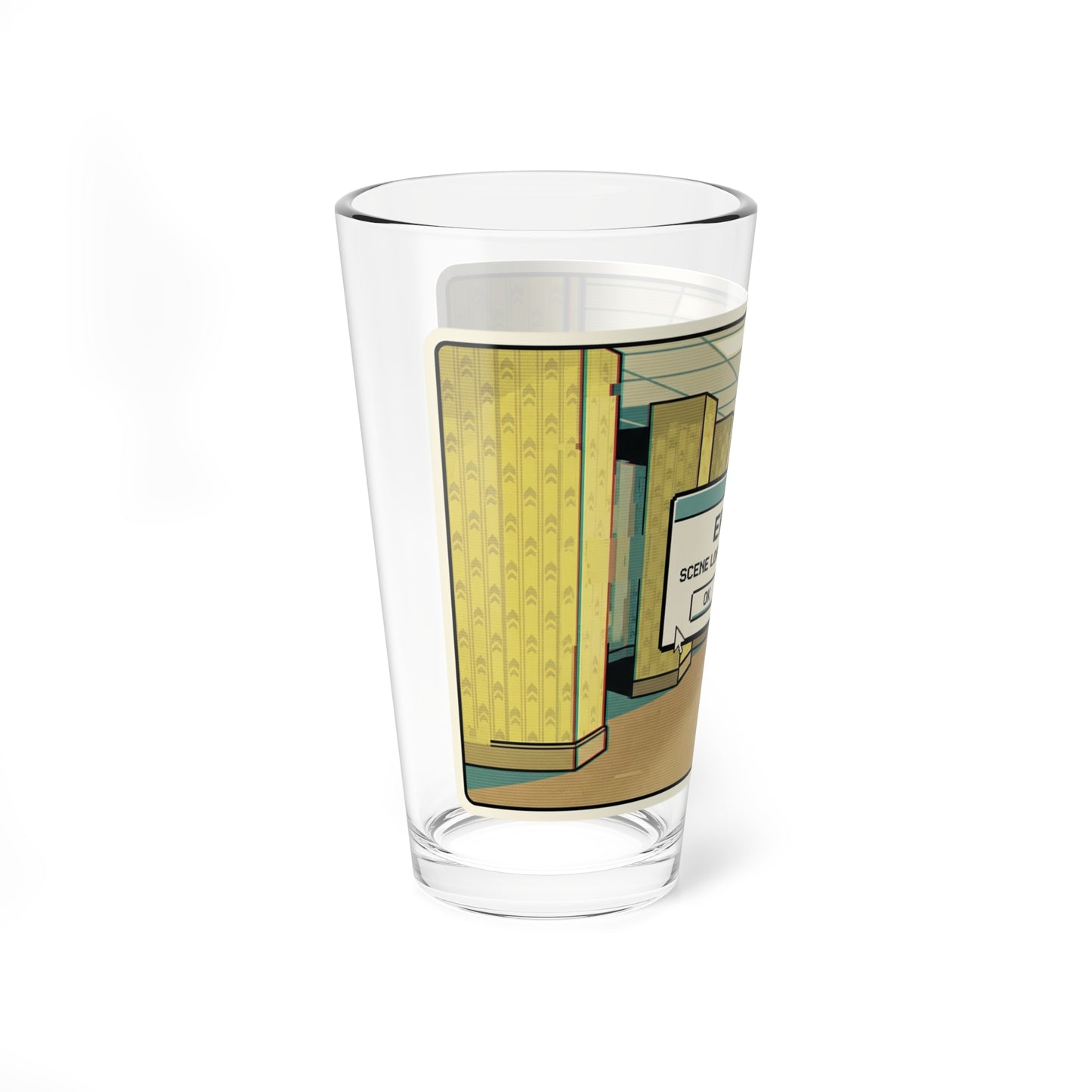 Liminal Space Error Pint Glass | Same Room Retro Horror Glass |  Weirdcore Cocktail Glass | Gamer Gift